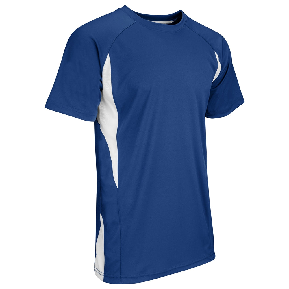 Crew Neck Baseball Jersey - Royal White - Adult - Large