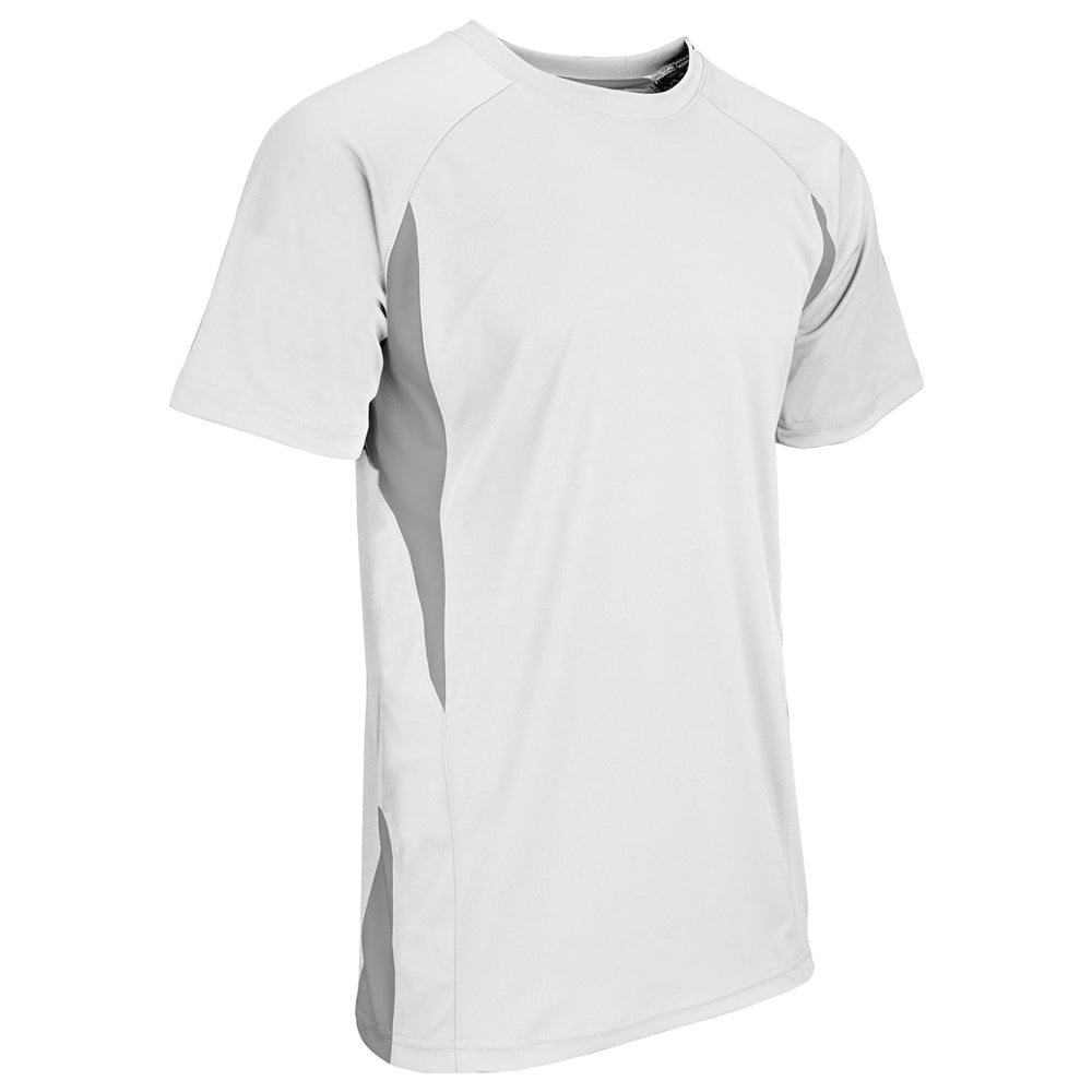 Crew Neck Baseball Jersey - White Grey - Adult - XXLarge