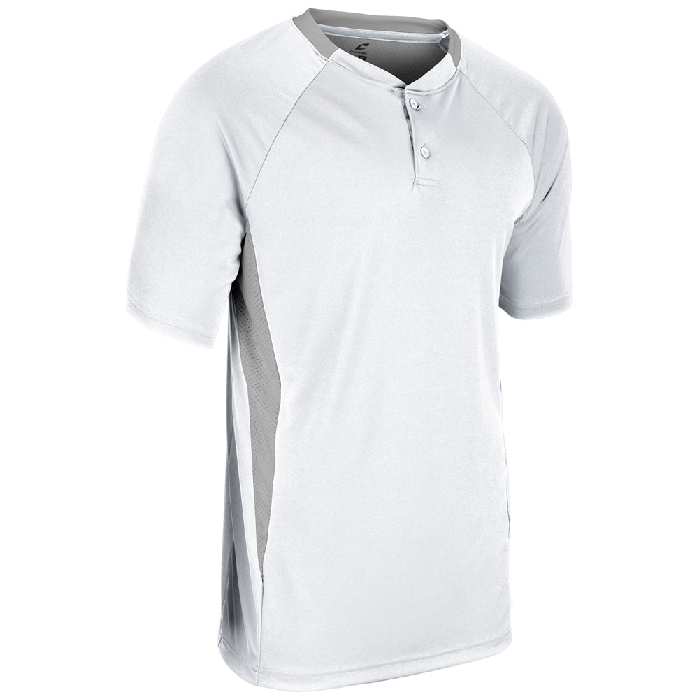 Clean-Up 2-Button Jersey - White Grey - Youth - Extra-Large