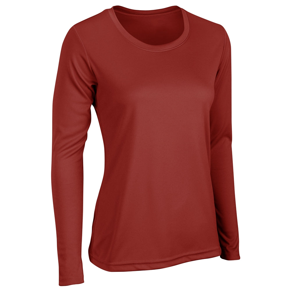 VISION T-Shirt Long Sleeve - Cardinal - Womens - Small