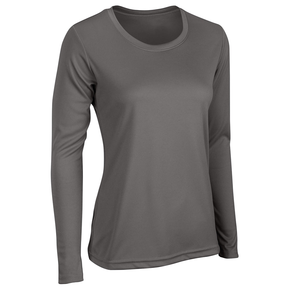 VISION T-Shirt Long Sleeve - Charcoal - Womens - Medium