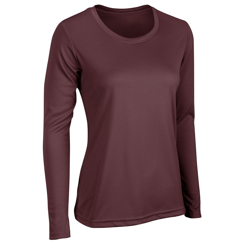 VISION T-Shirt Long Sleeve - Maroon - Womens - XXLarge