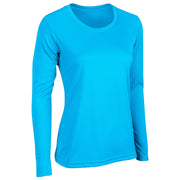 VISION T-Shirt Long Sleeve - Neon Blue - Womens - Extra-Large