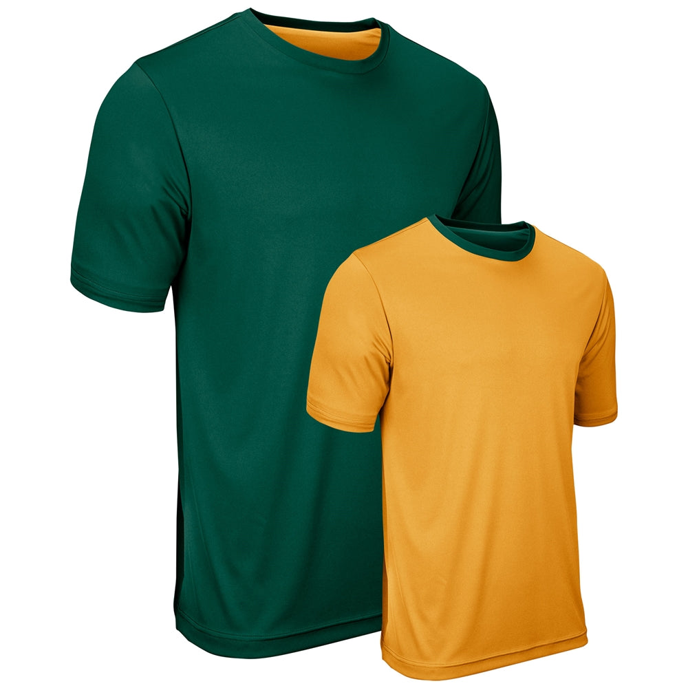 Double Stock Reversible Tee - Forest Green Gold - Adult - Small
