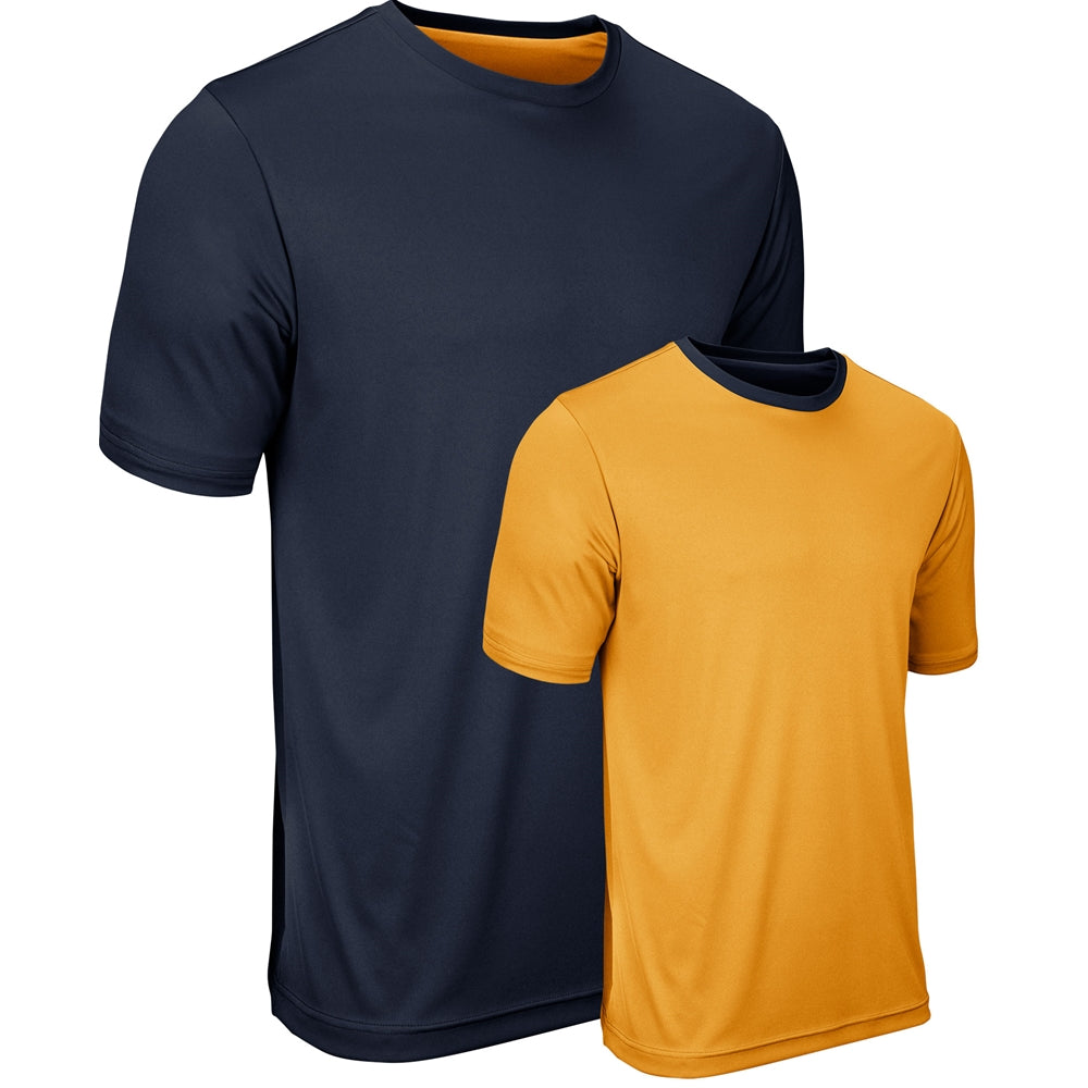 Double Stock Reversible Tee - Navy Gold - Adult - Extra-Large