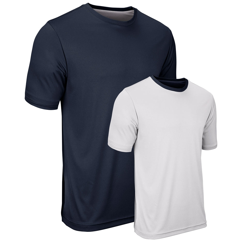 Double Stock Reversible Tee - Navy White - Adult - Small