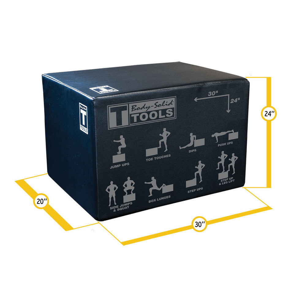 3 Way Soft Plyo Box, 20", 24", 30"