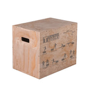 3 Way Wooden Plyo Box, 20", 24", 30"
