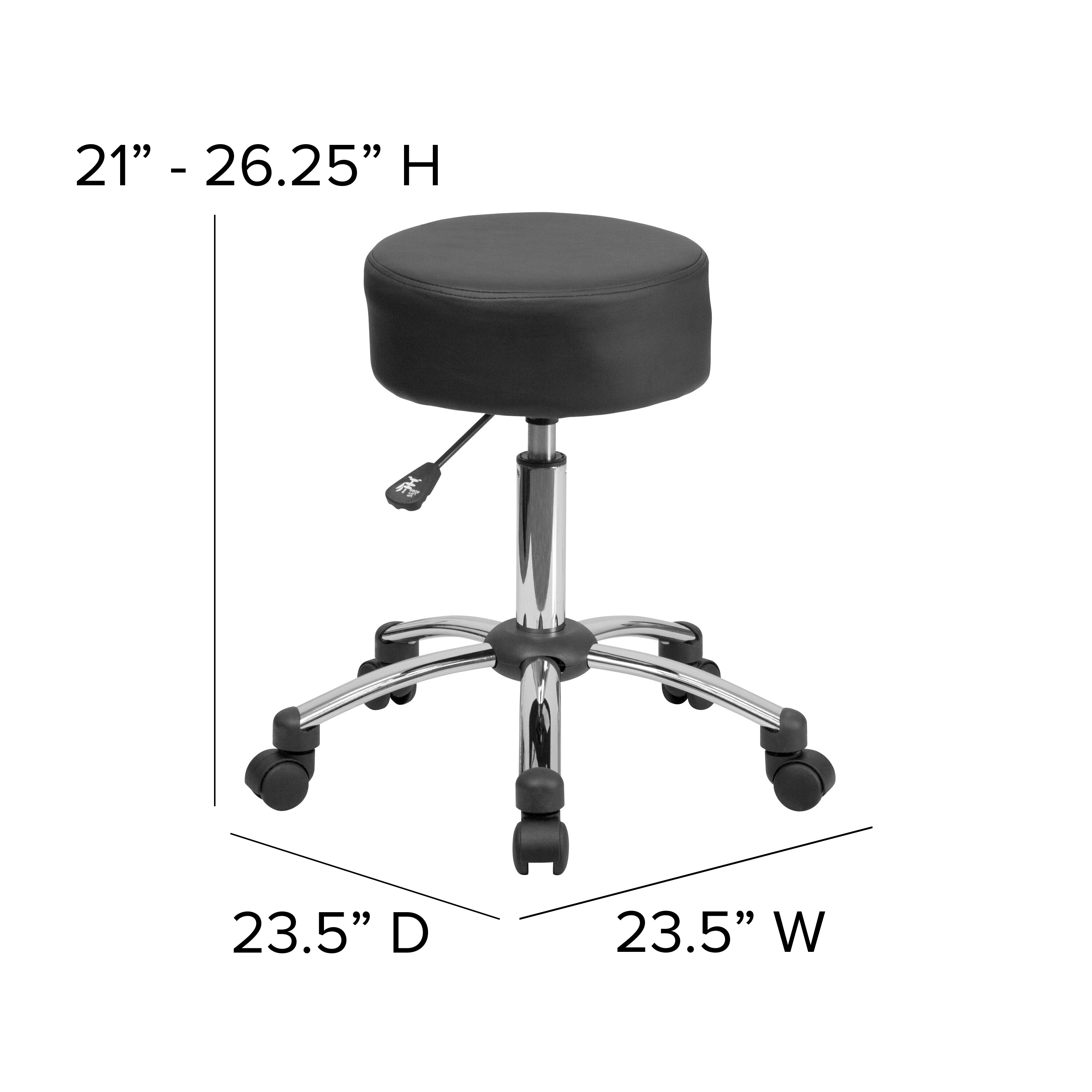 Rhonda Medical Ergonomic Stool with Chrome Base