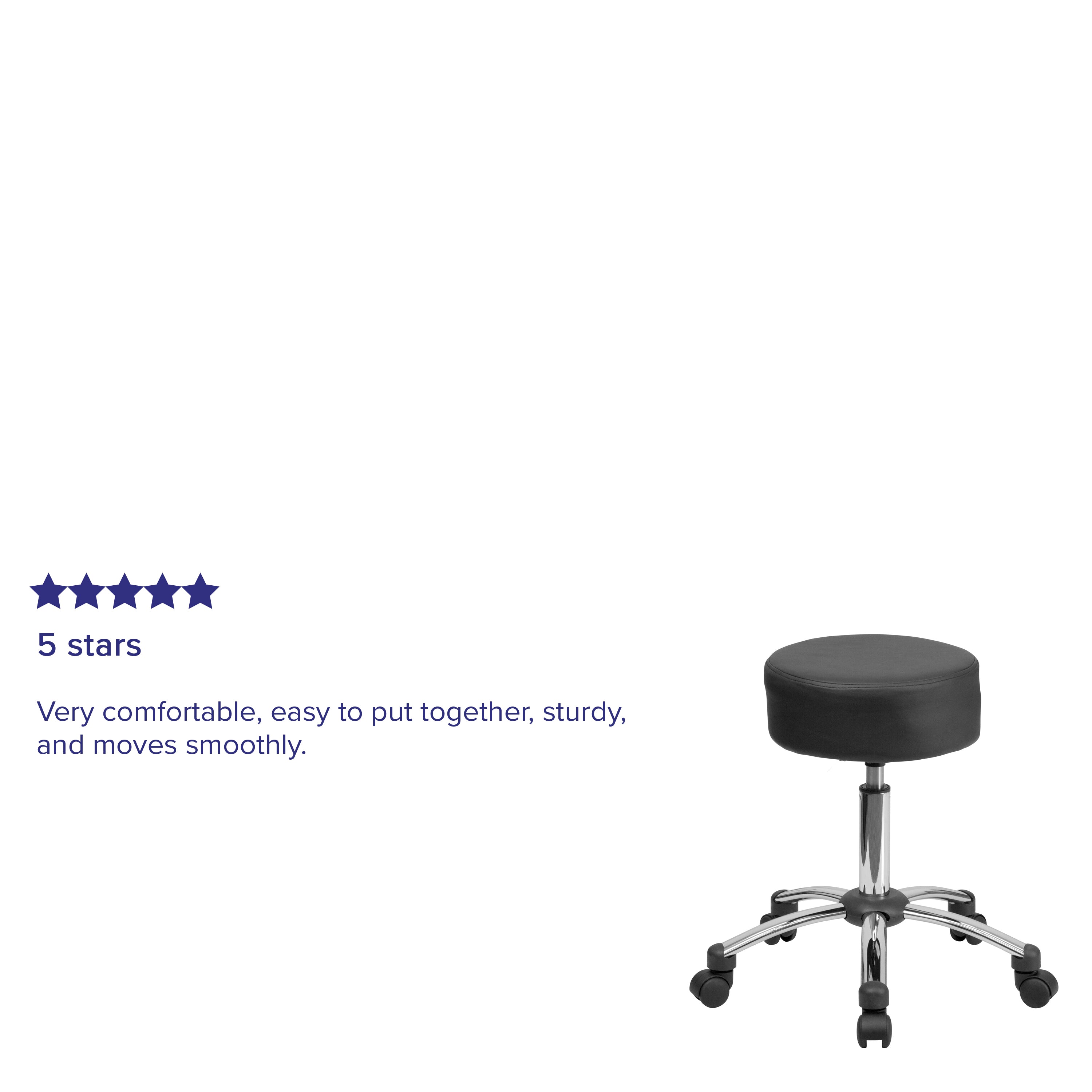 Rhonda Medical Ergonomic Stool with Chrome Base
