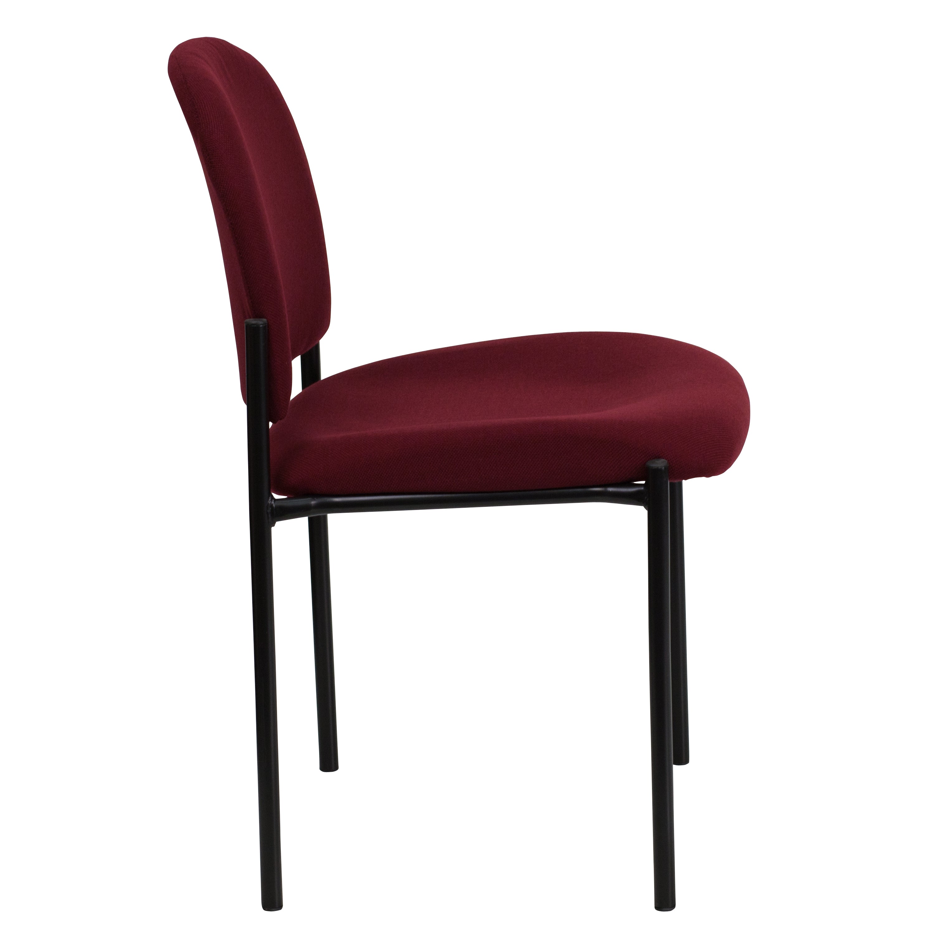 Tania Comfort Burgundy Fabric Stackable Steel Side Reception Chair