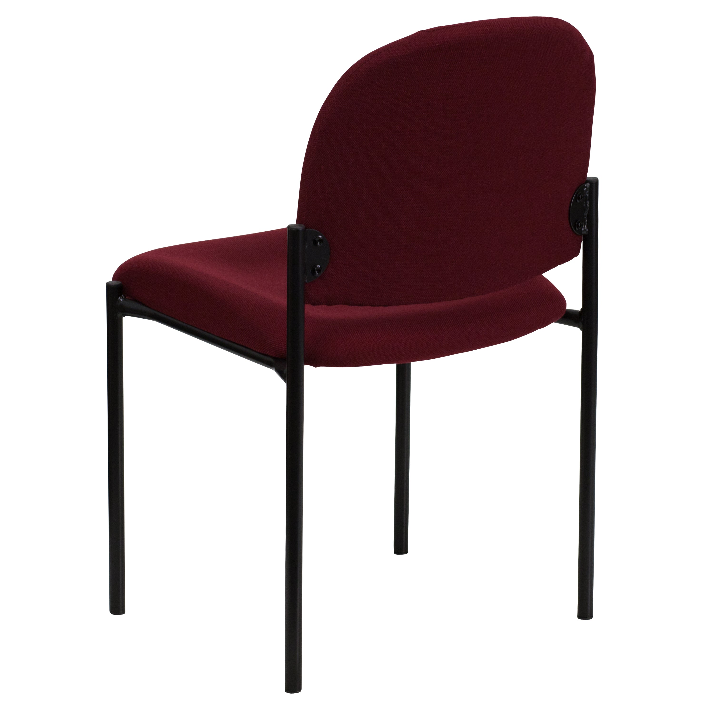 Tania Comfort Burgundy Fabric Stackable Steel Side Reception Chair