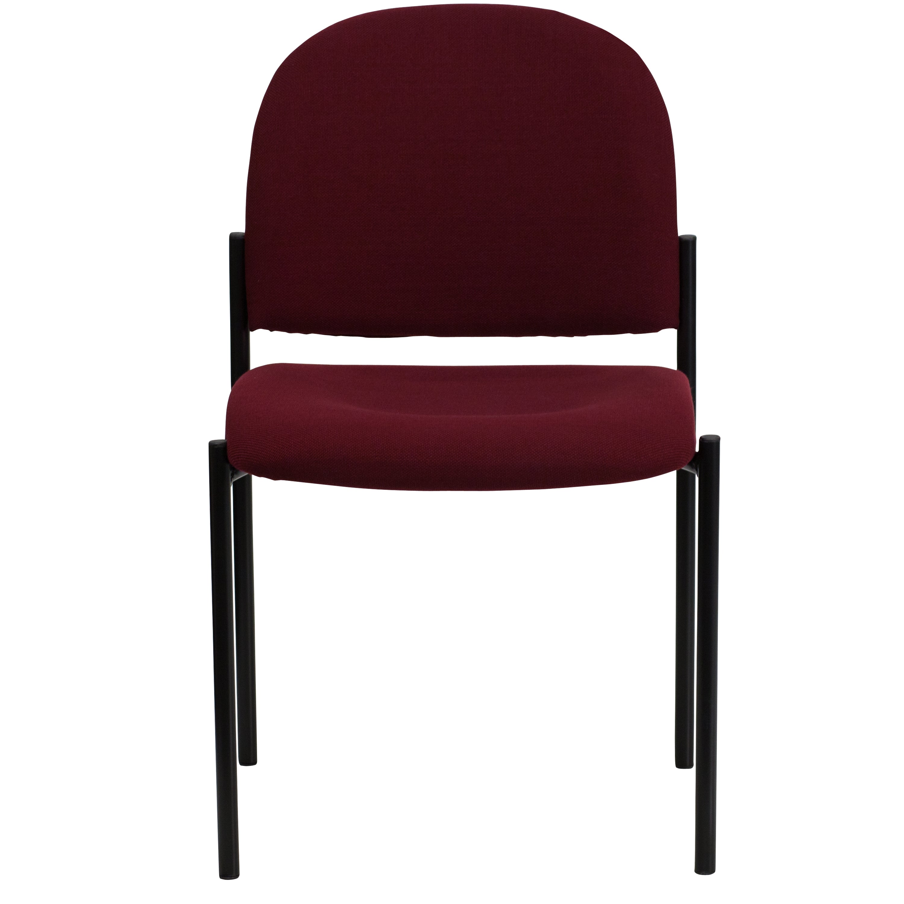 Tania Comfort Burgundy Fabric Stackable Steel Side Reception Chair