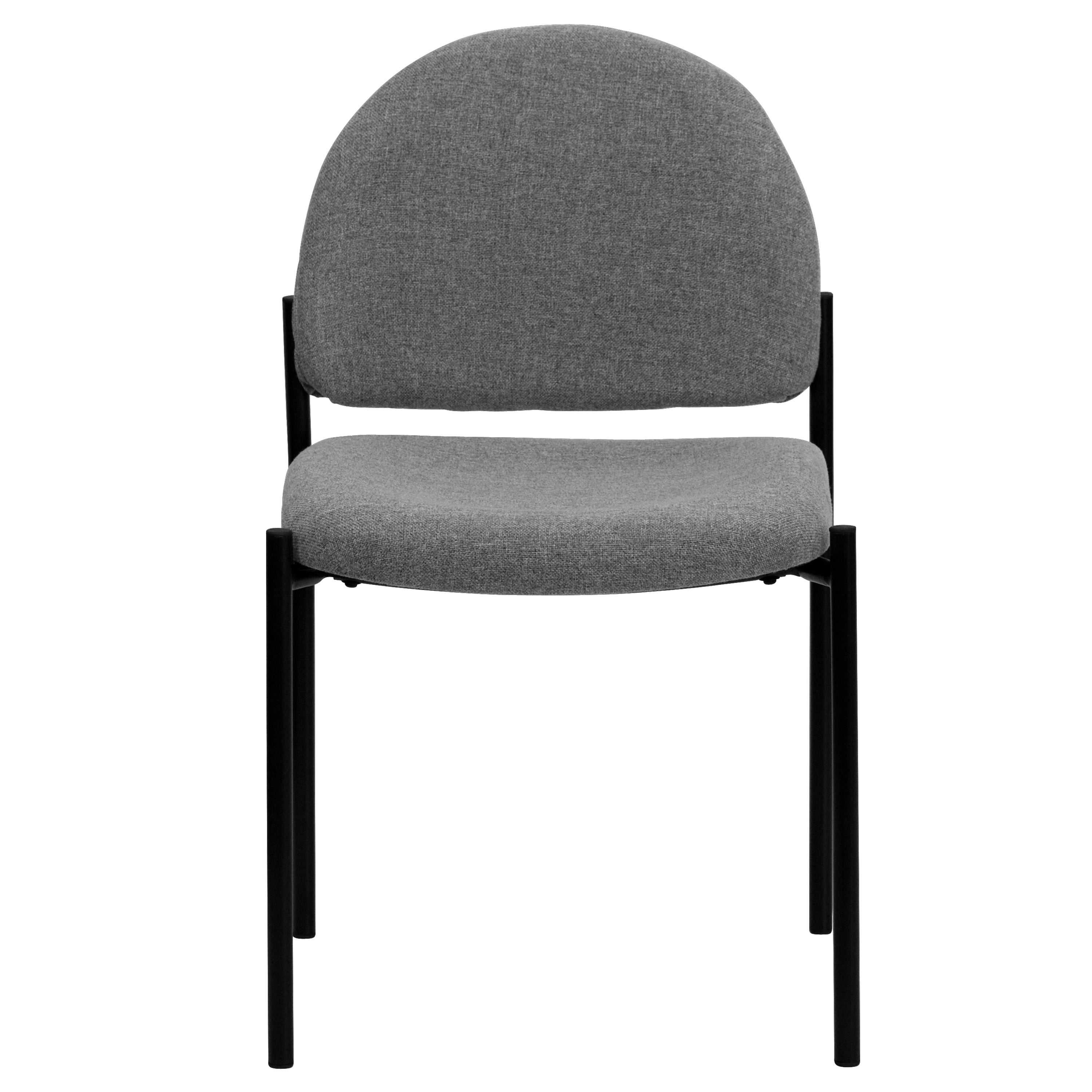 Tania Comfort Gray Fabric Stackable Steel Side Reception Chair