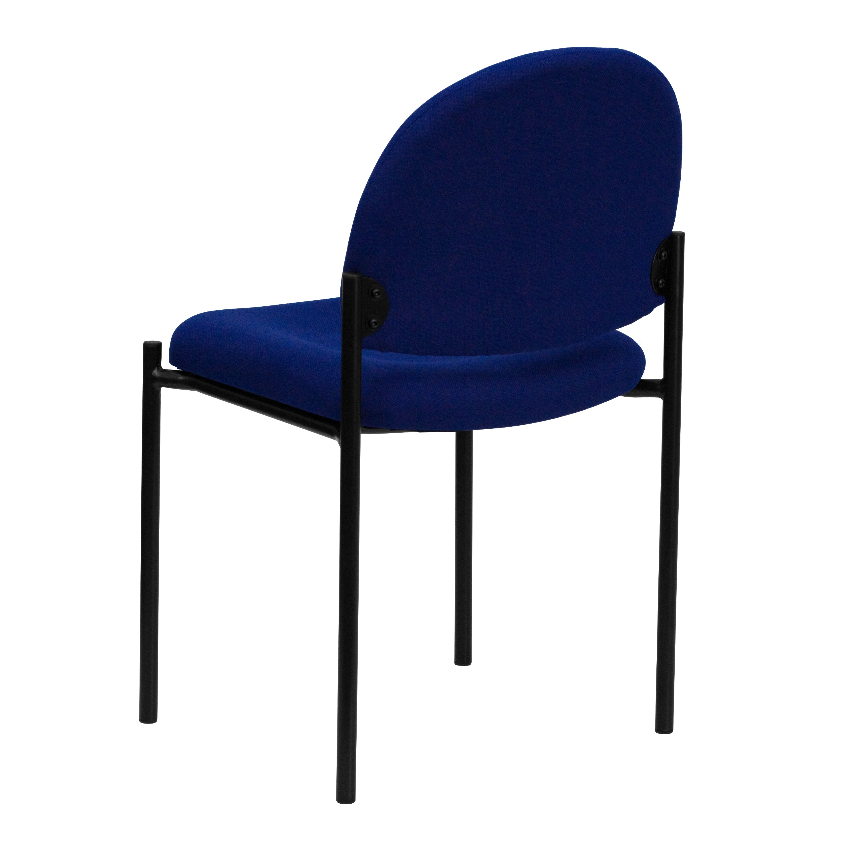 Tania Comfort Navy Fabric Stackable Steel Side Reception Chair