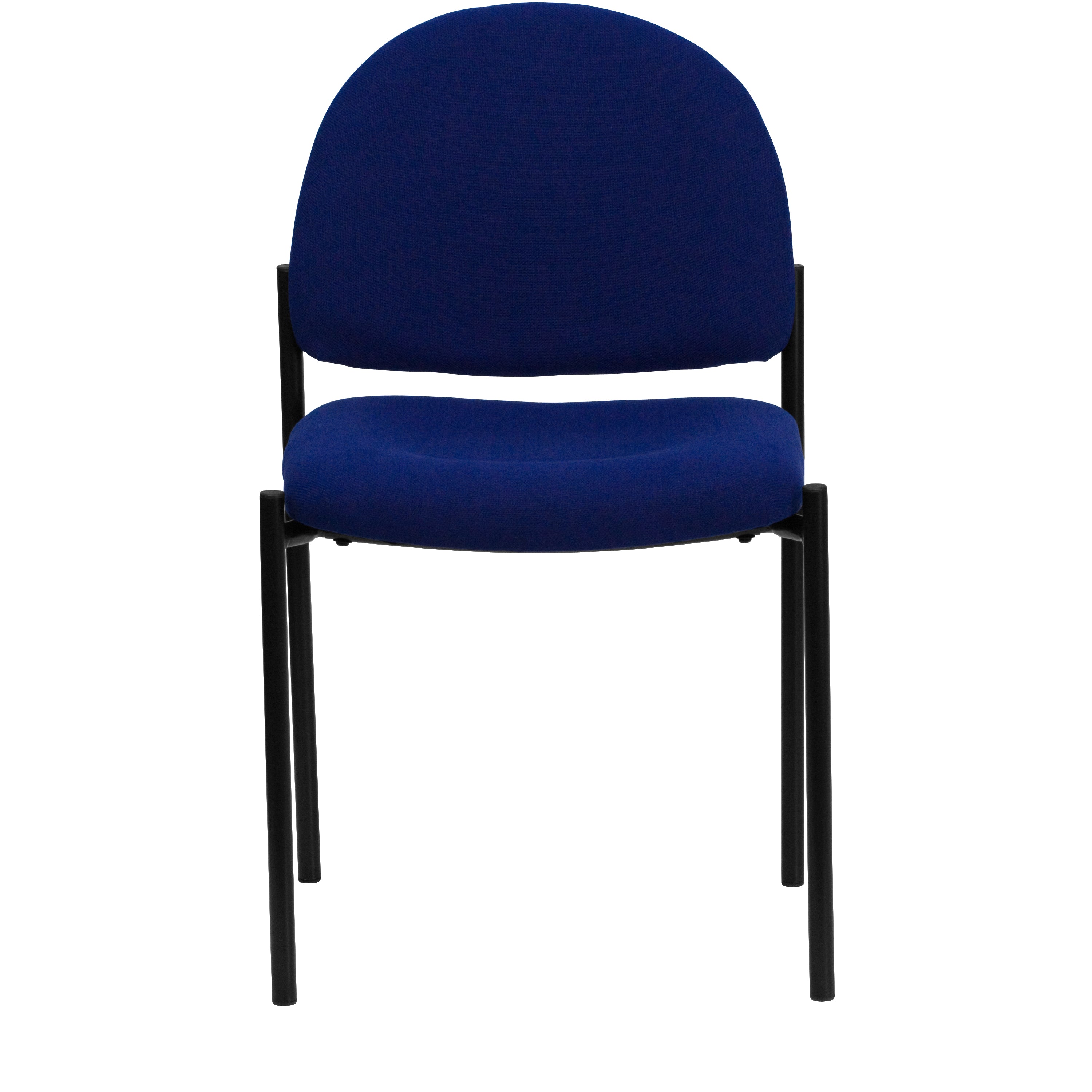Tania Comfort Navy Fabric Stackable Steel Side Reception Chair