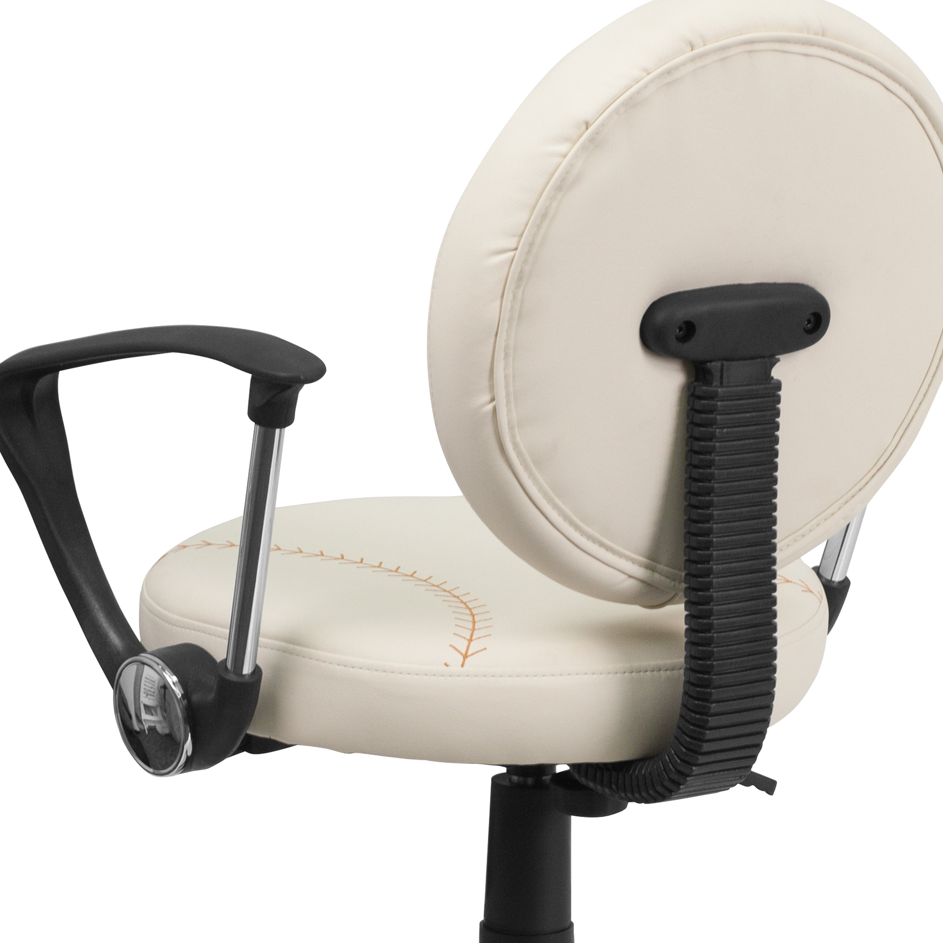 Jonathan Baseball Swivel Task Office Chair with Arms