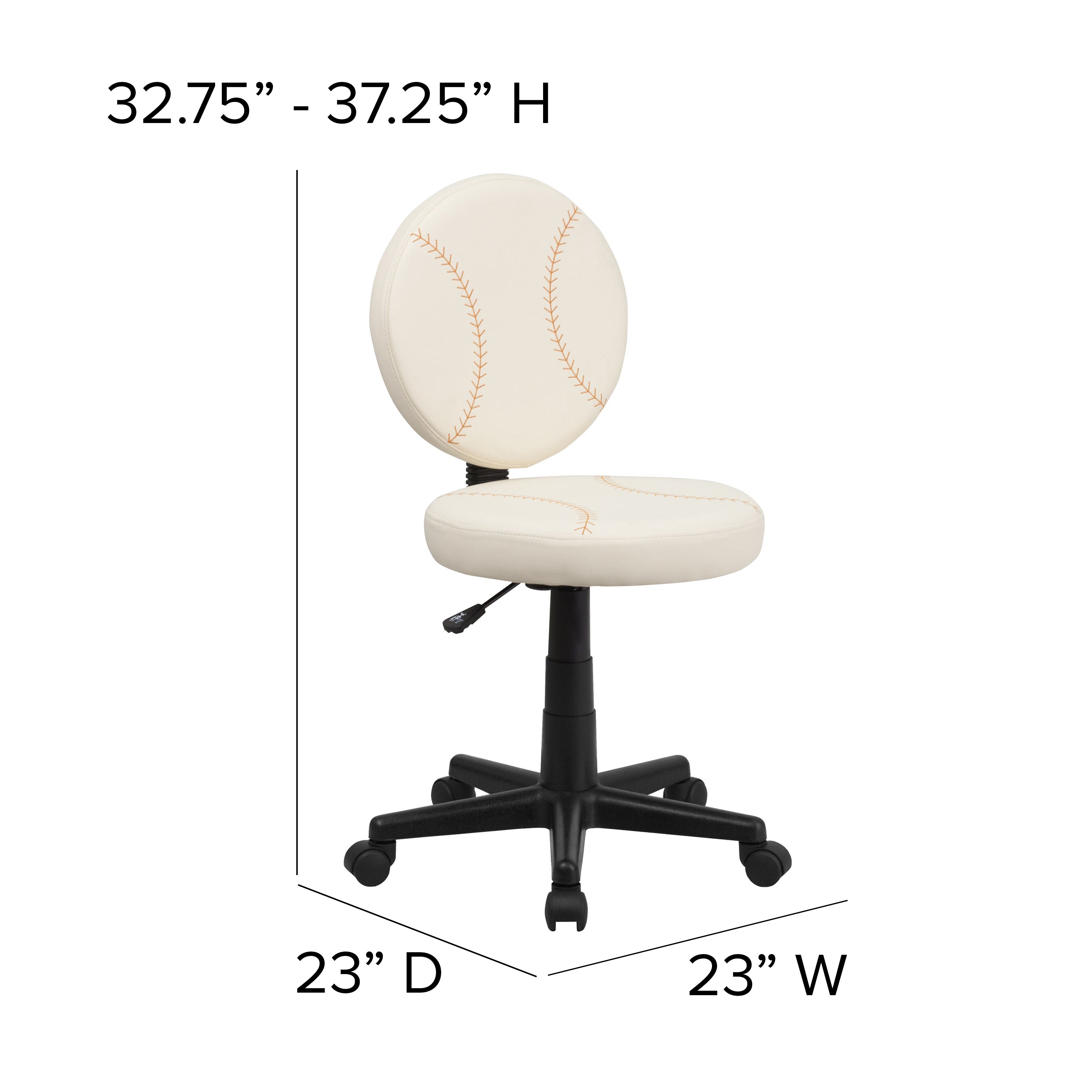 Jonathan Baseball Swivel Task Office Chair