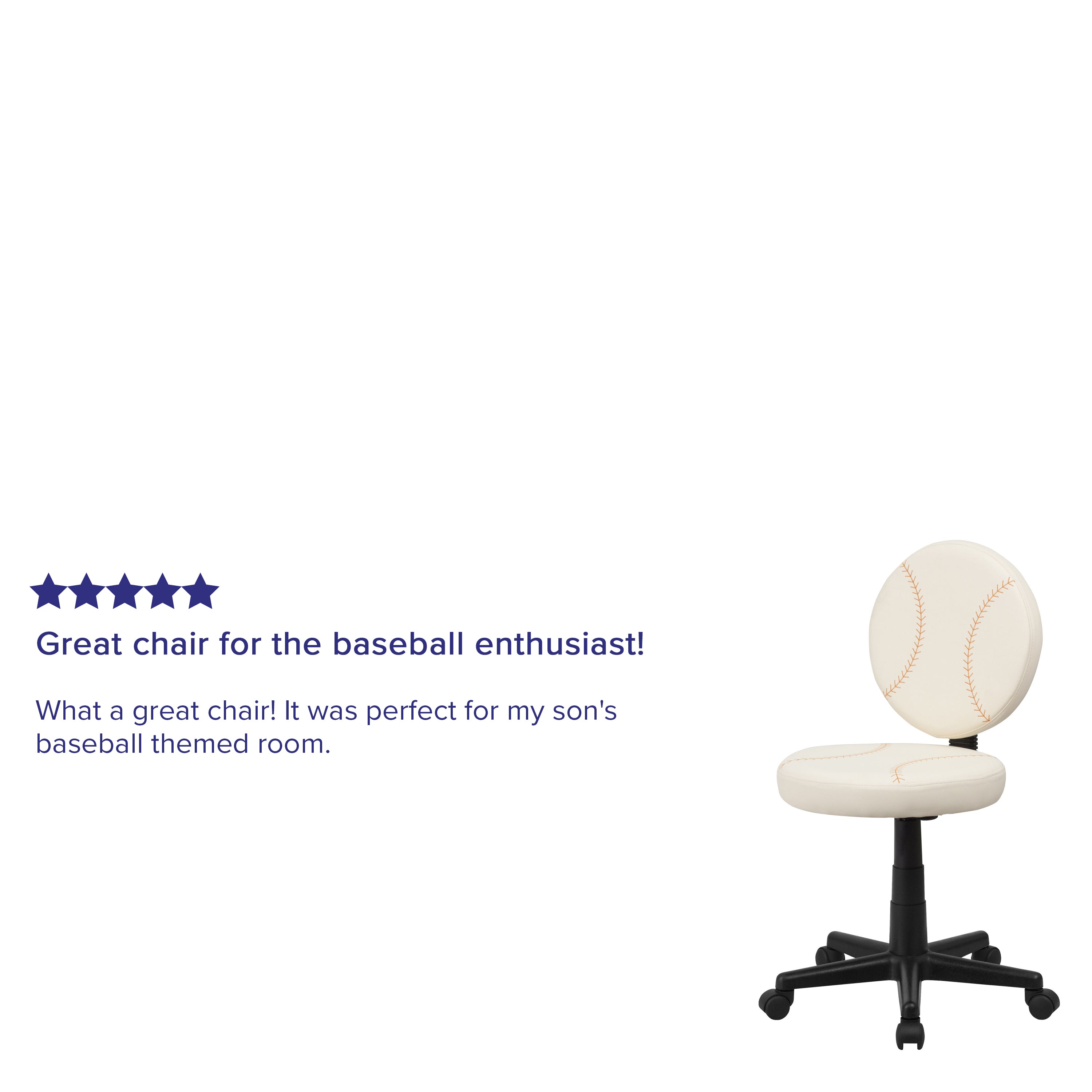 Jonathan Baseball Swivel Task Office Chair