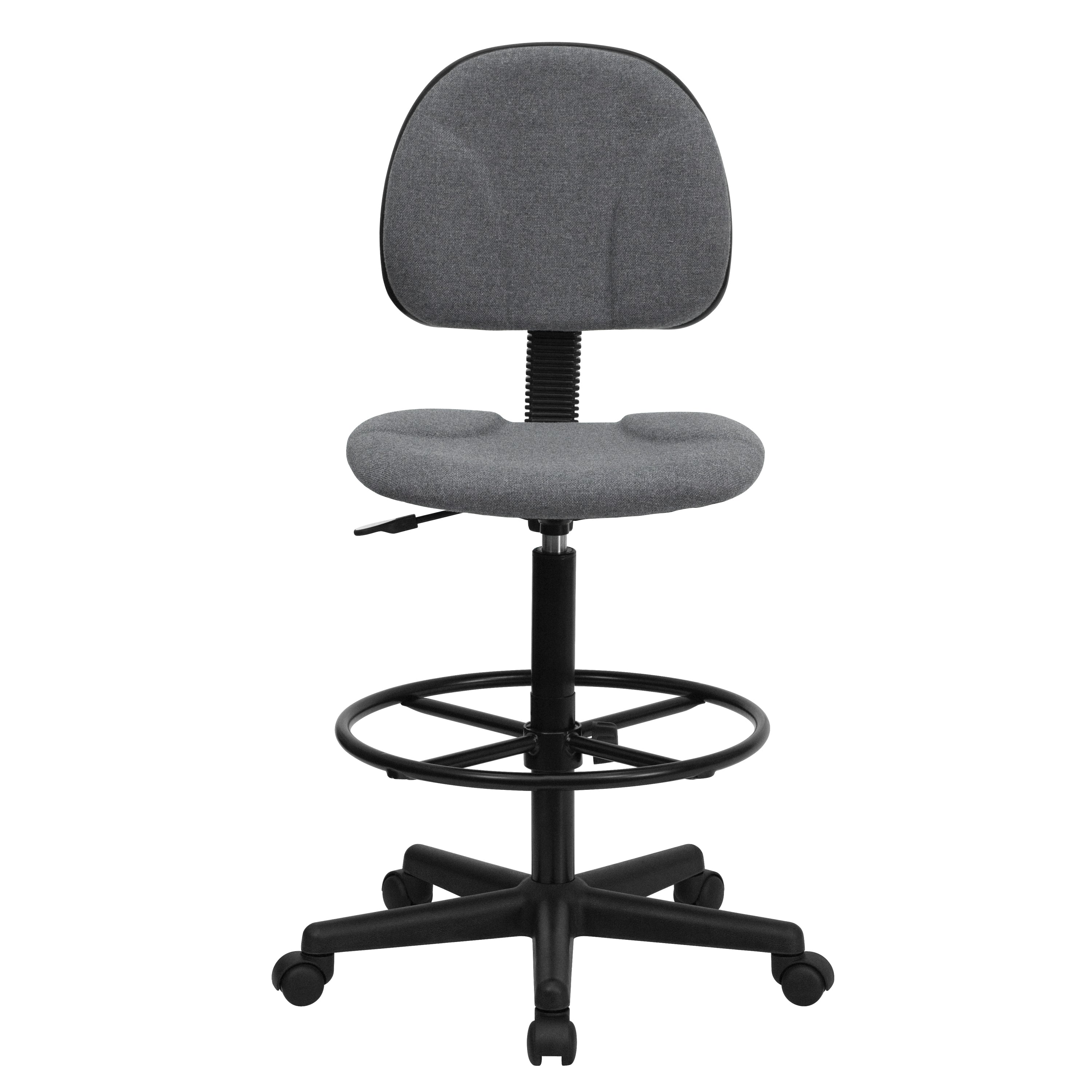 Bruce Gray Fabric Drafting Chair (Cylinders: 22.5''-27''H or 26''-30.5''H)