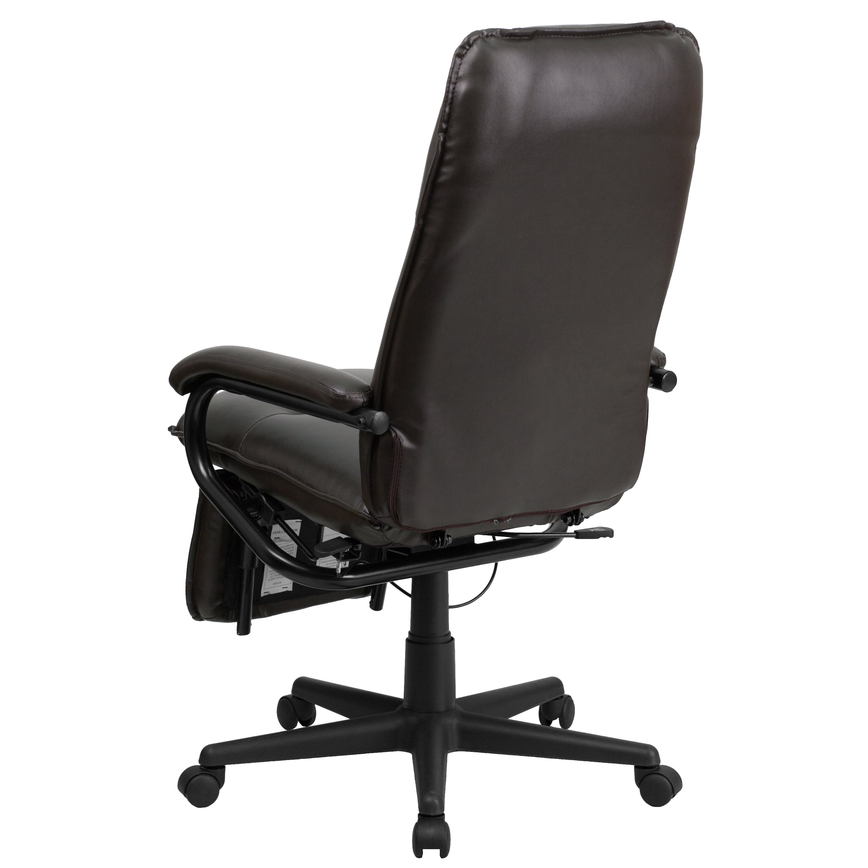 Robert High Back Brown LeatherSoft Executive Reclining Ergonomic Swivel Office Chair with Arms