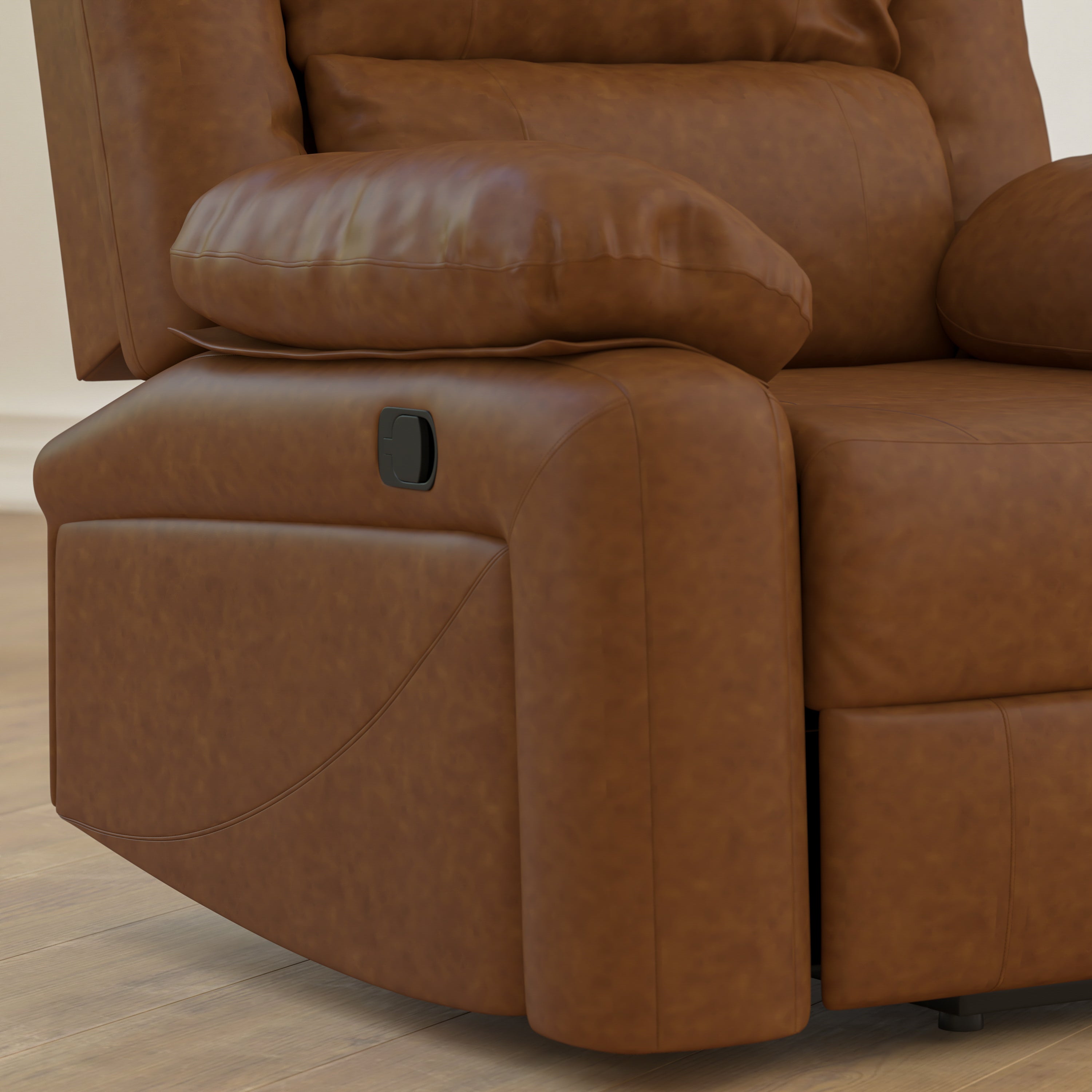 Harmony Series Cognac LeatherSoft Recliner