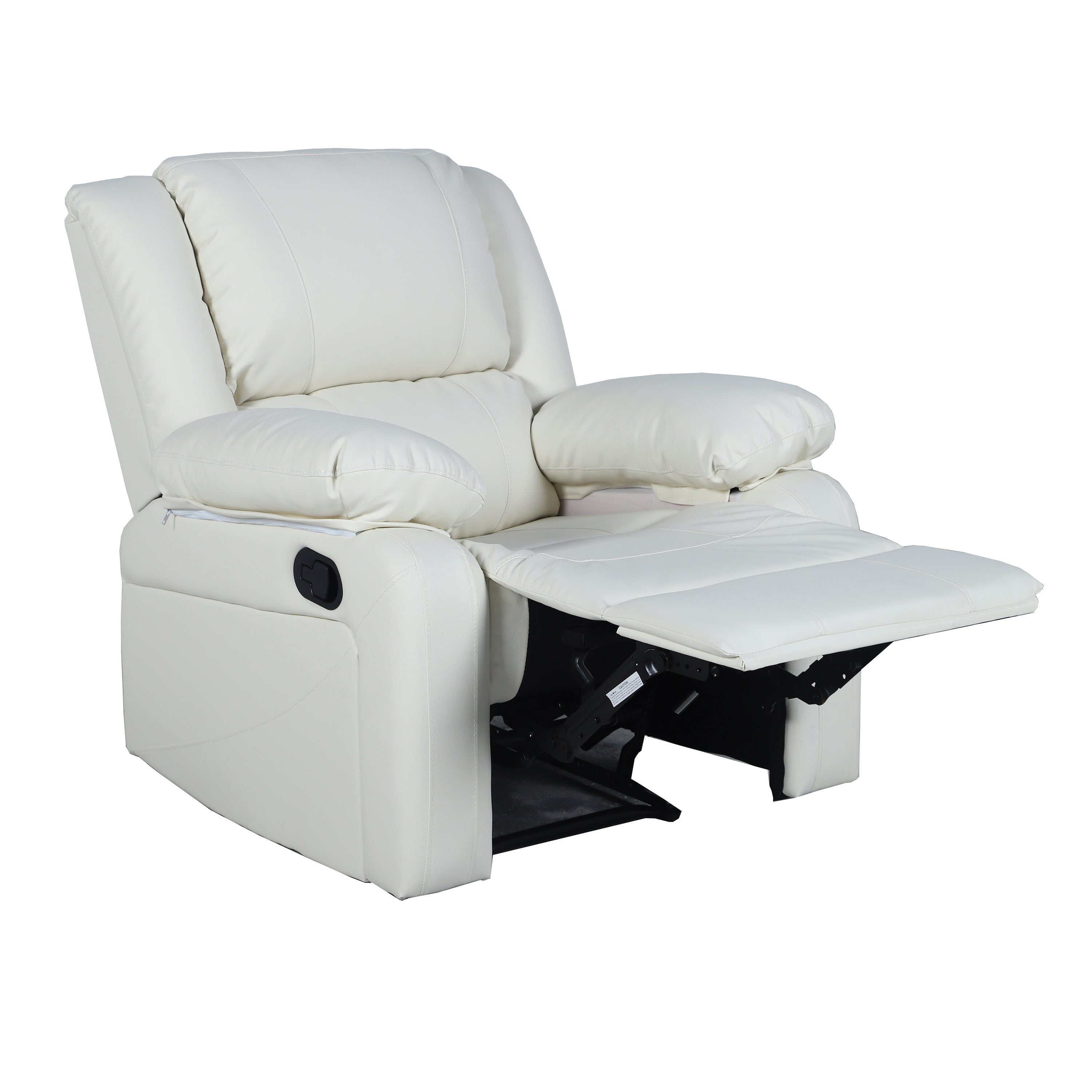 Harmony Series Cream LeatherSoft Recliner