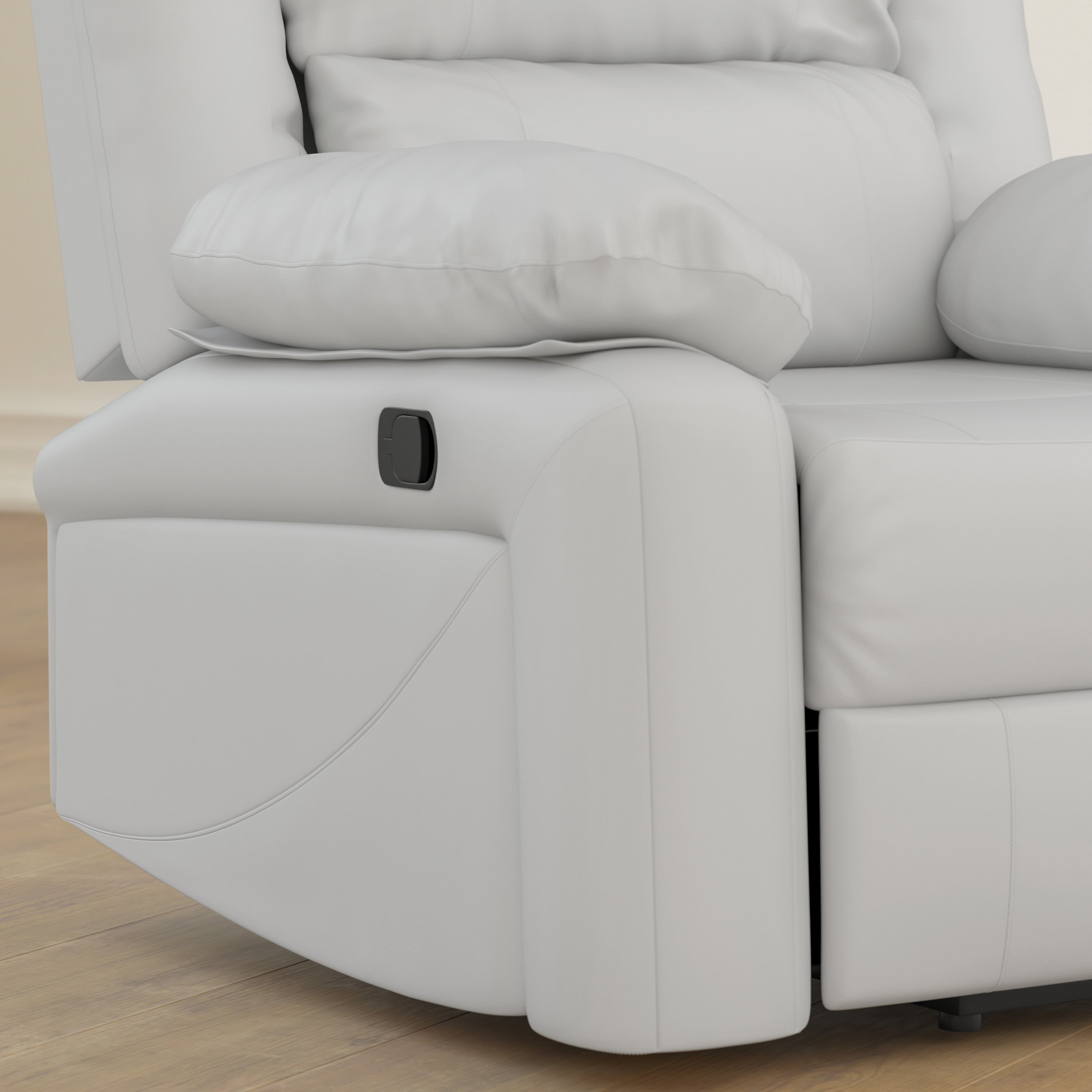 Harmony Series Cream LeatherSoft Recliner
