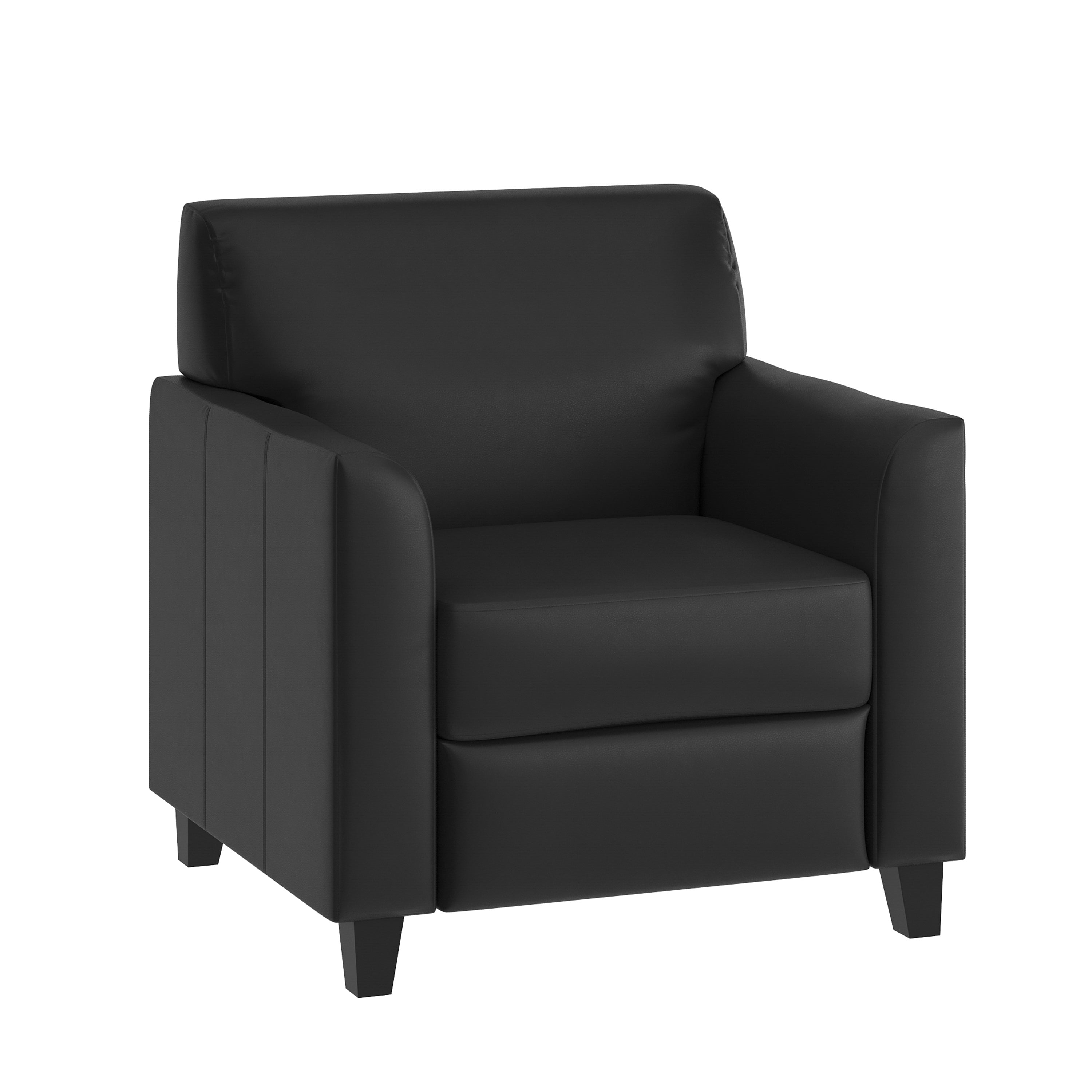 HERCULES Diplomat Series Black LeatherSoft Chair