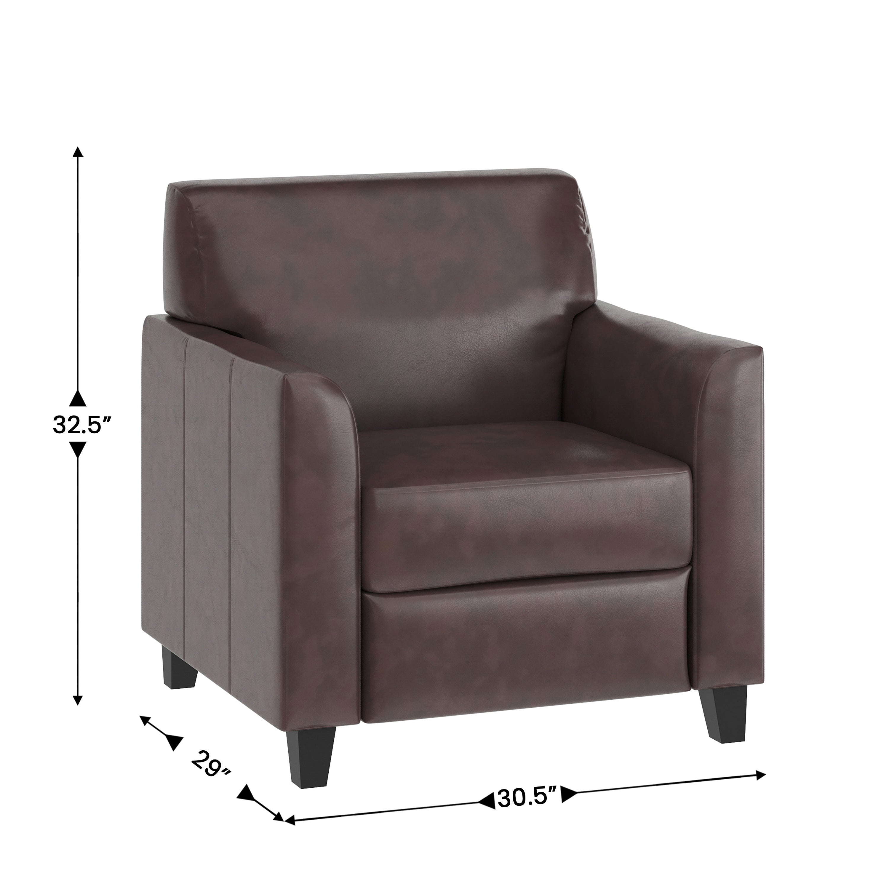 HERCULES Diplomat Series Brown LeatherSoft Chair