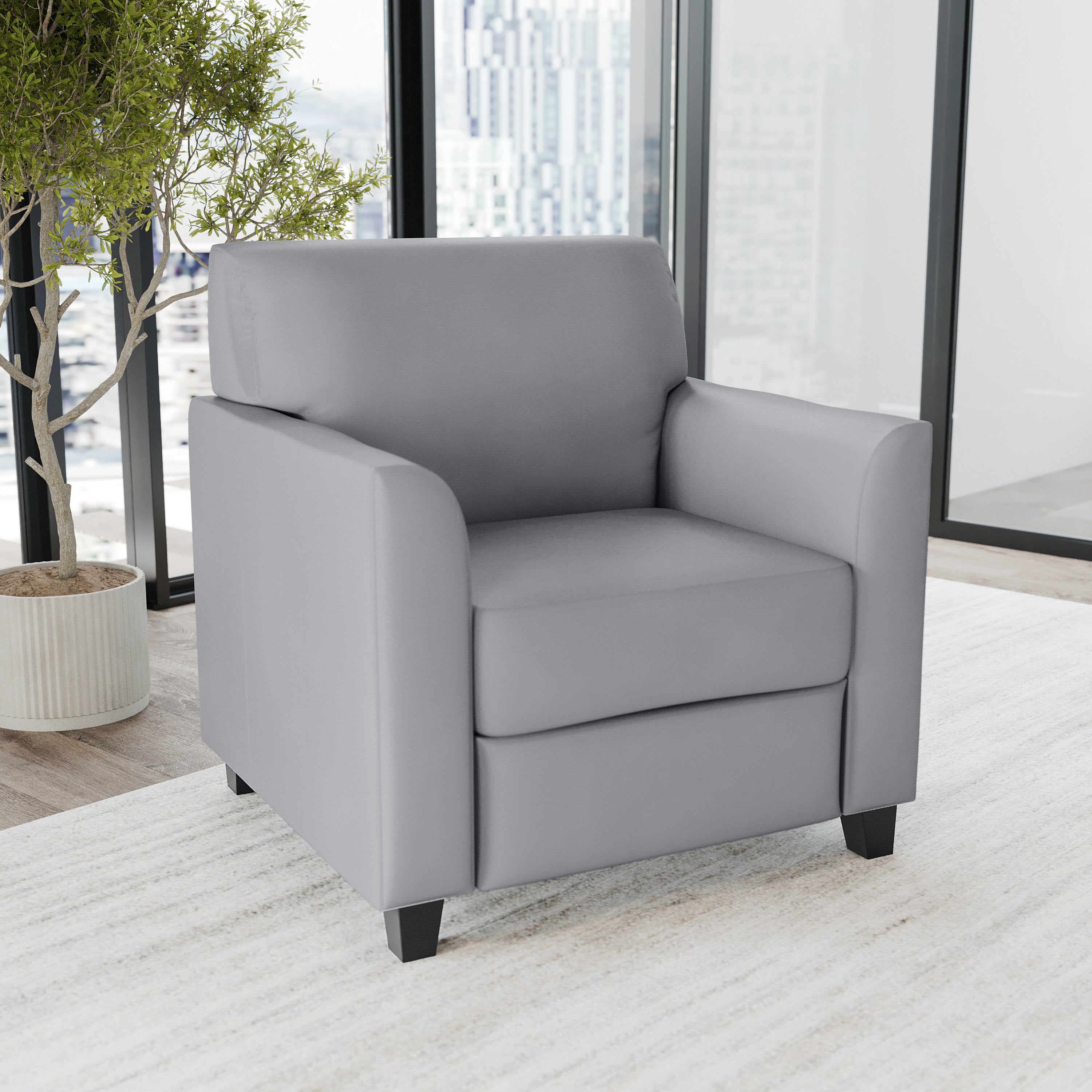 HERCULES Diplomat Series Gray LeatherSoft Chair