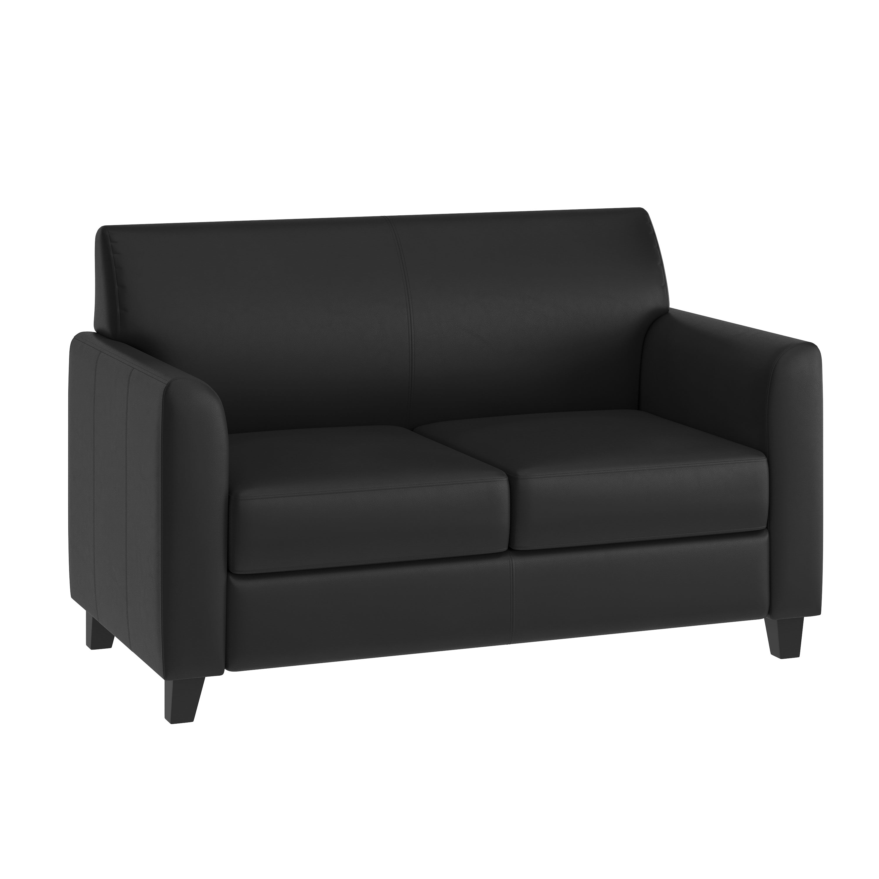 HERCULES Diplomat Series Black LeatherSoft Loveseat