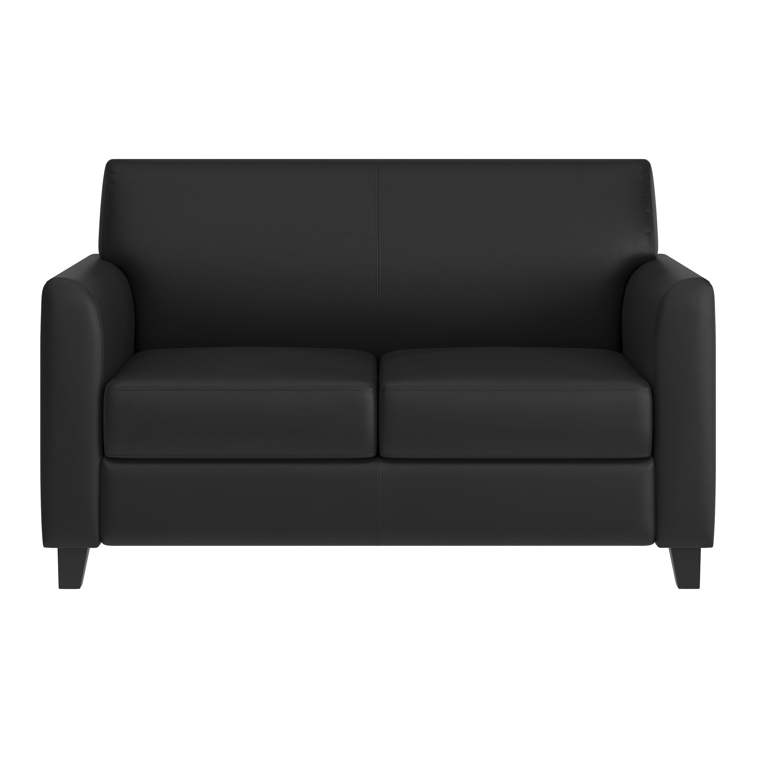 HERCULES Diplomat Series Black LeatherSoft Loveseat