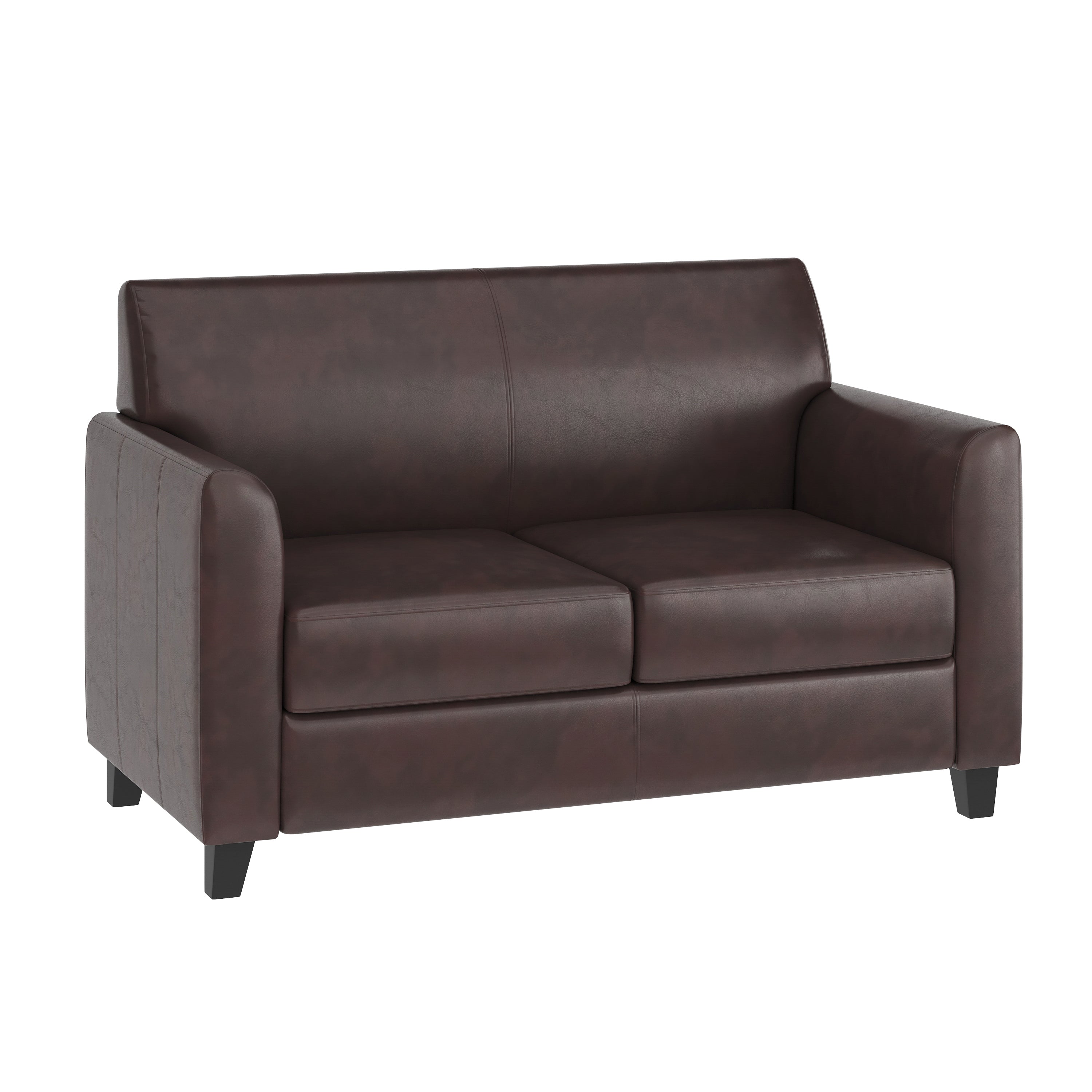HERCULES Diplomat Series Brown LeatherSoft Loveseat