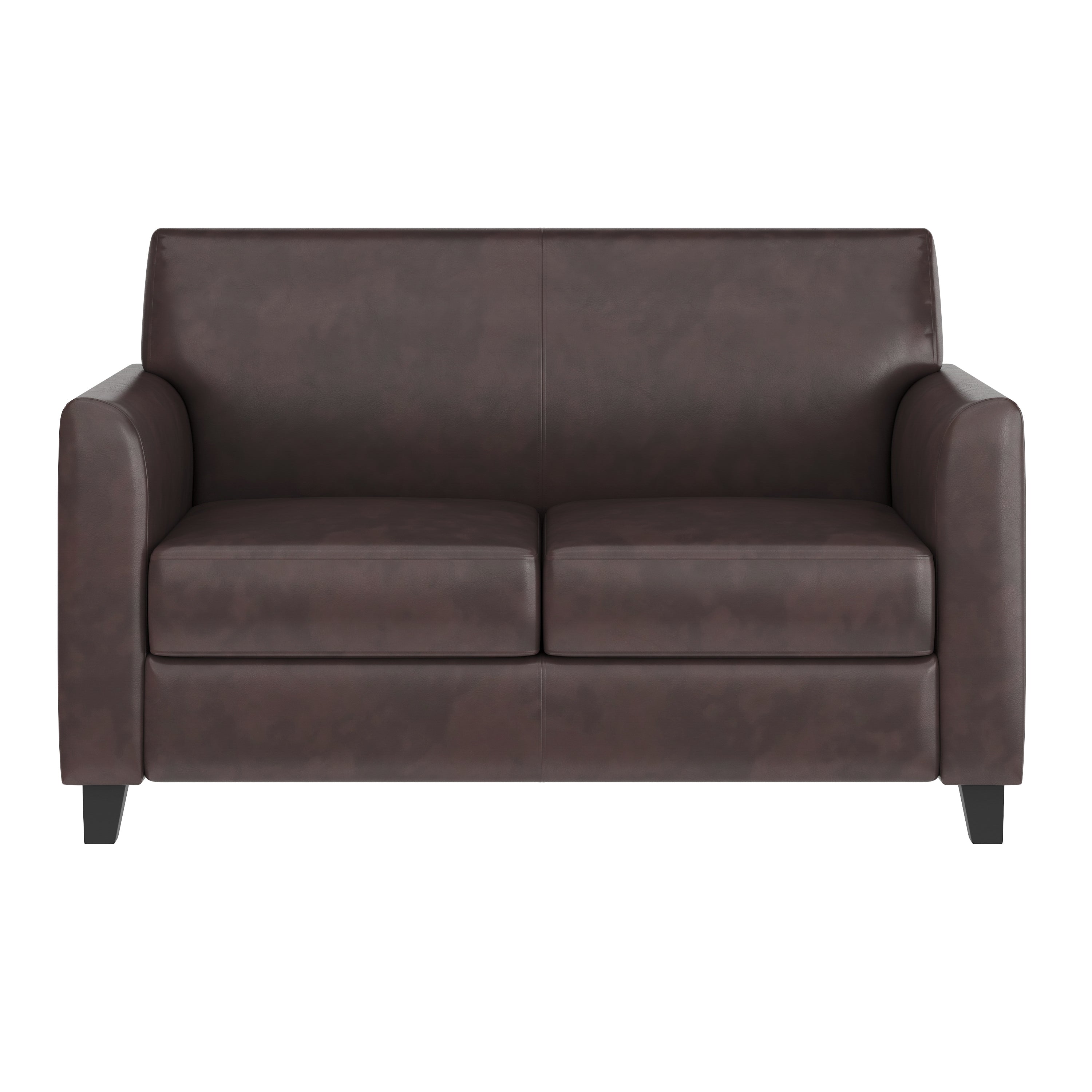 HERCULES Diplomat Series Brown LeatherSoft Loveseat