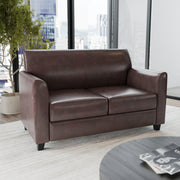 HERCULES Diplomat Series Brown LeatherSoft Loveseat