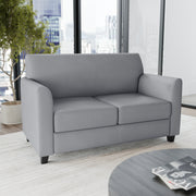 HERCULES Diplomat Series Gray LeatherSoft Loveseat