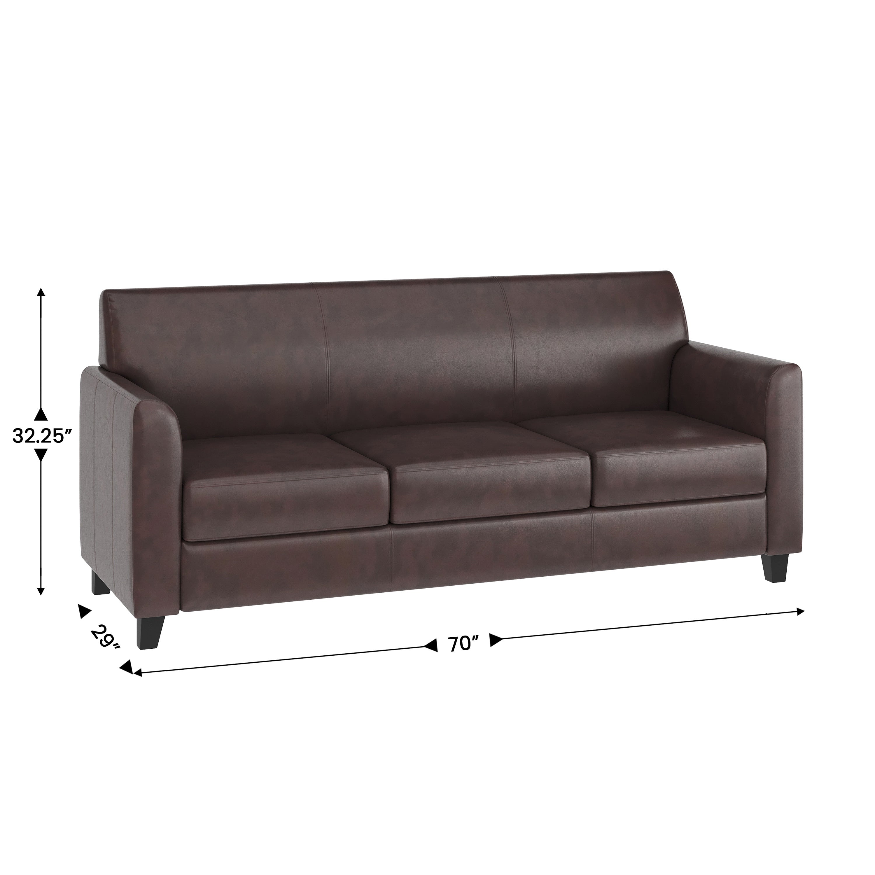 HERCULES Diplomat Series Brown LeatherSoft Sofa