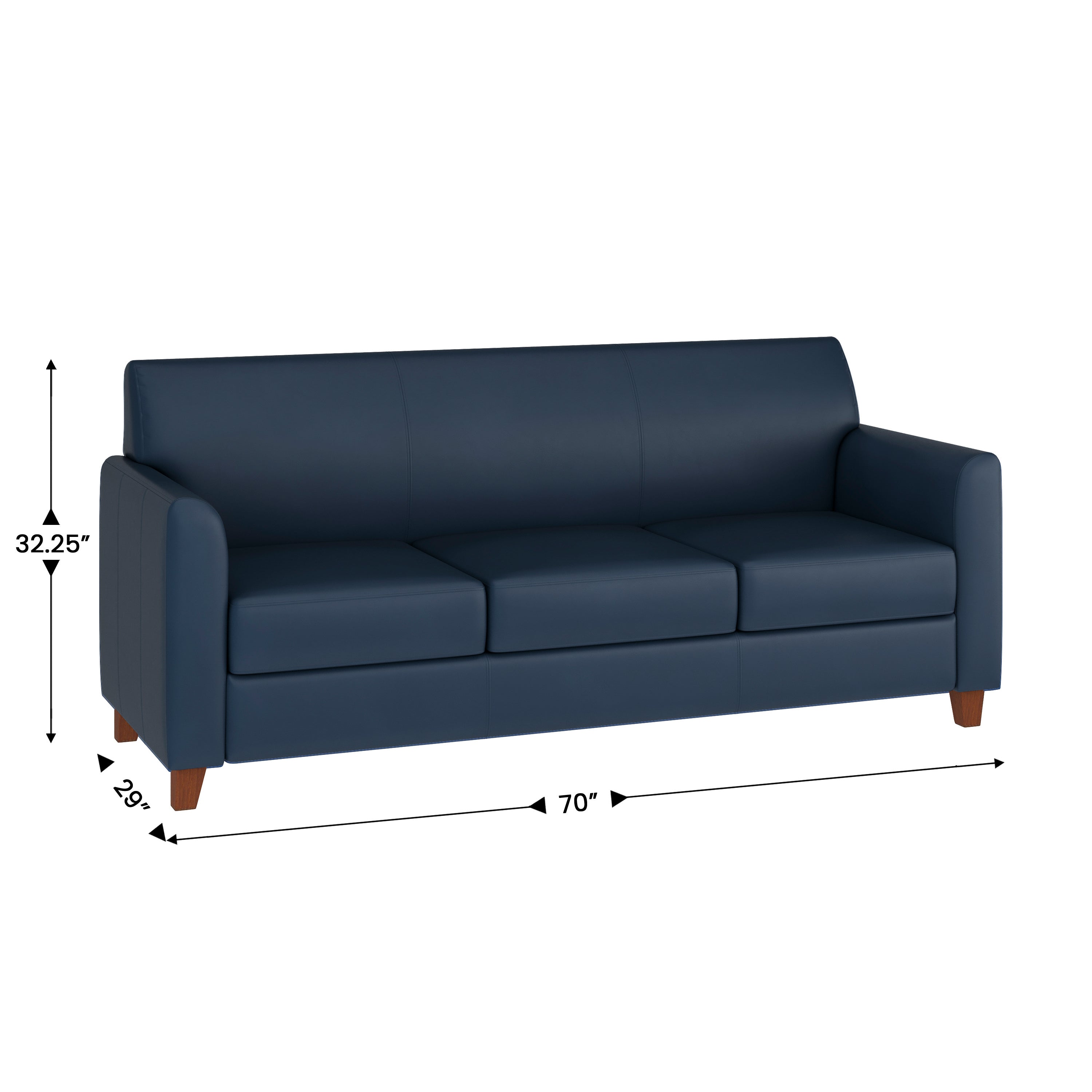 HERCULES Diplomat Series Navy LeatherSoft Sofa