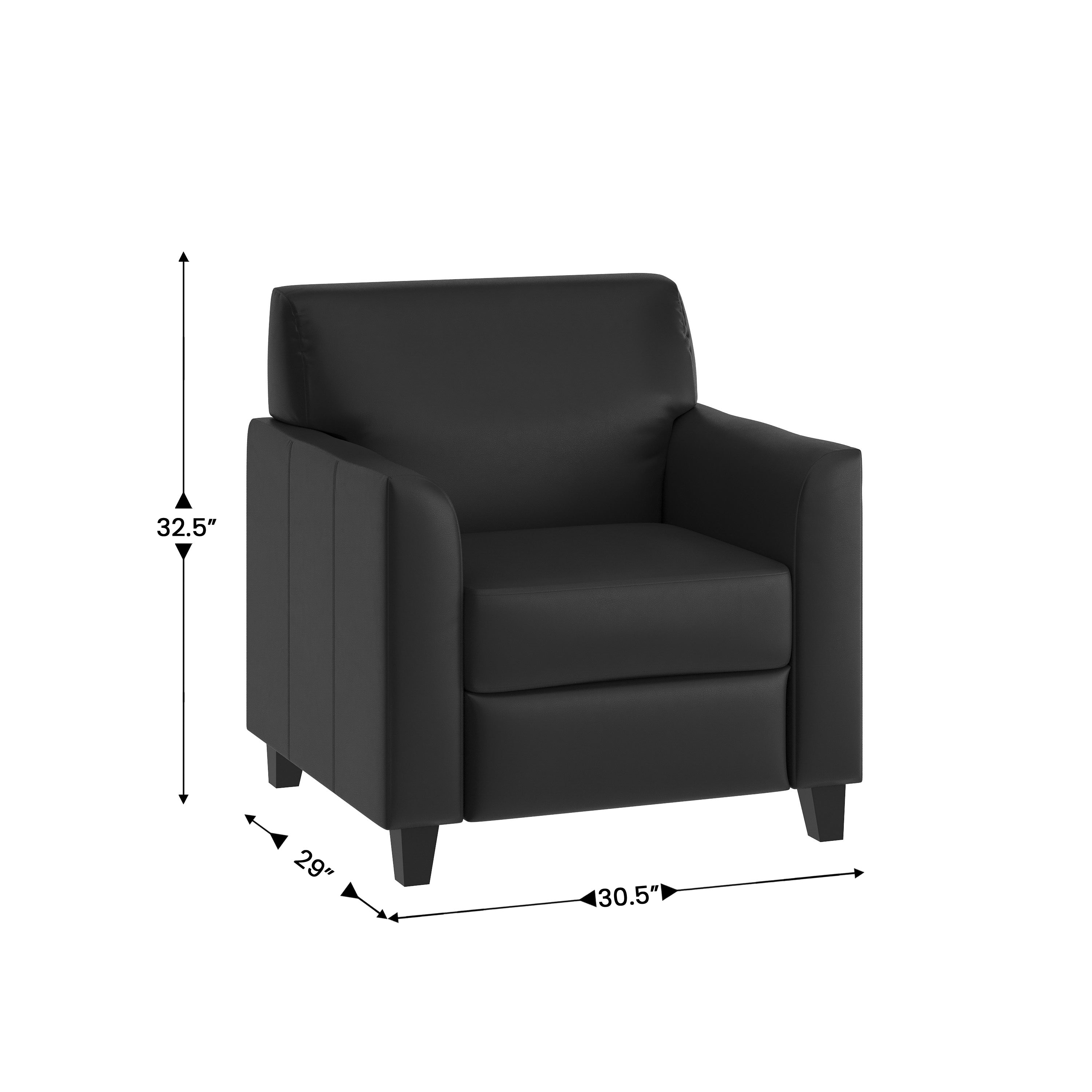 HERCULES Diplomat Series Reception Set in Black LeatherSoft