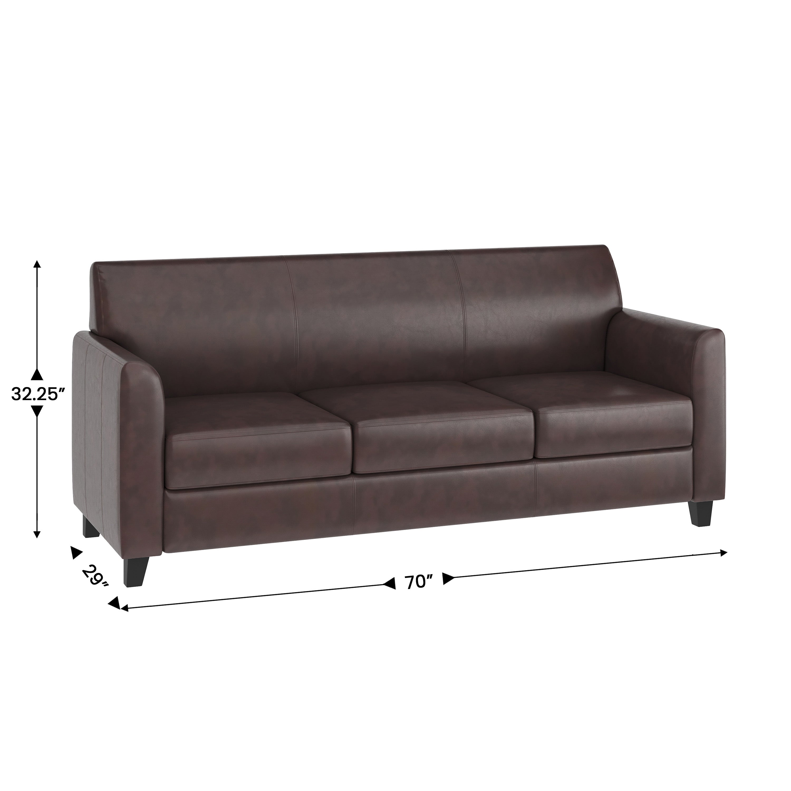 HERCULES Diplomat Series Reception Set in Brown LeatherSoft