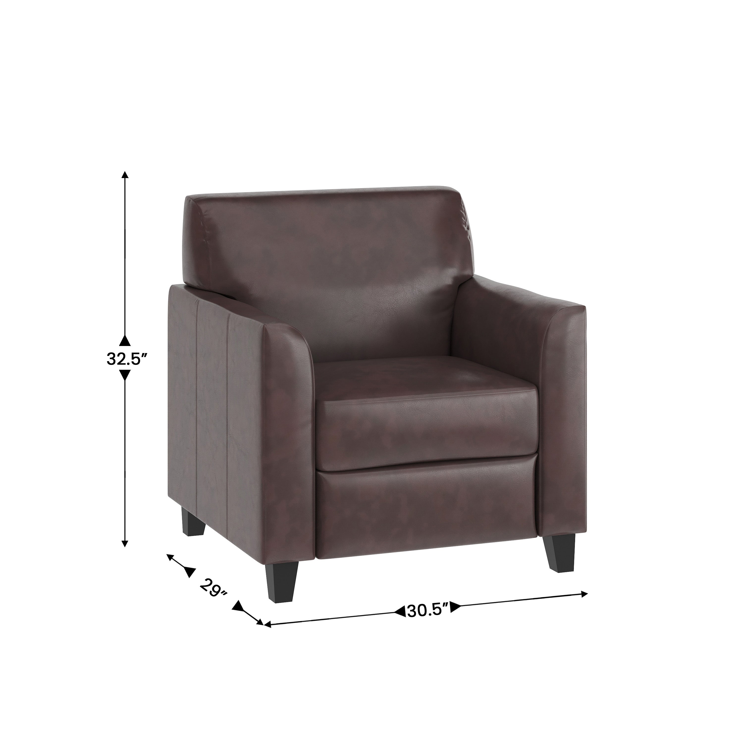HERCULES Diplomat Series Reception Set in Brown LeatherSoft