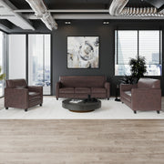 HERCULES Diplomat Series Reception Set in Brown LeatherSoft
