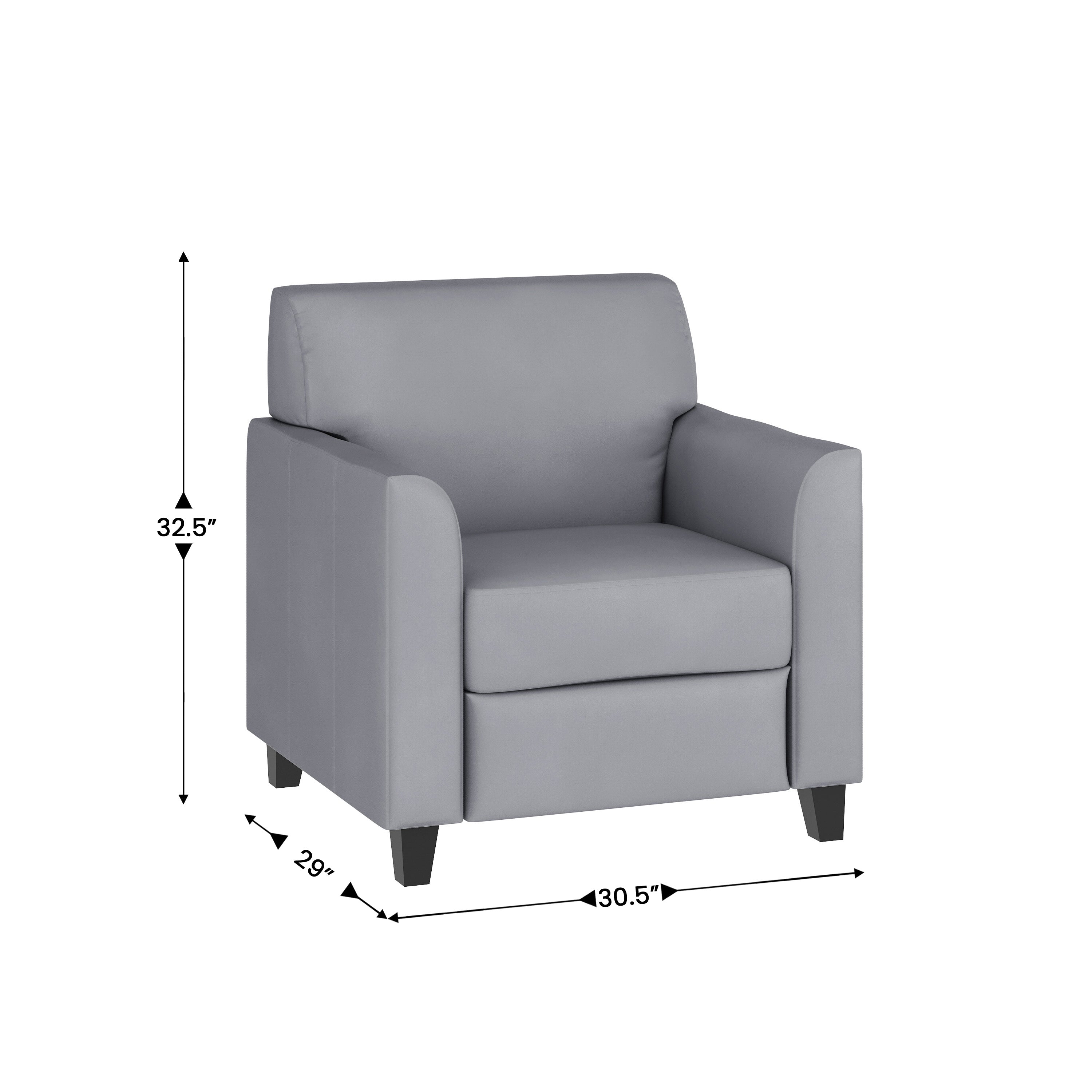HERCULES Diplomat Series Reception Set in Gray LeatherSoft