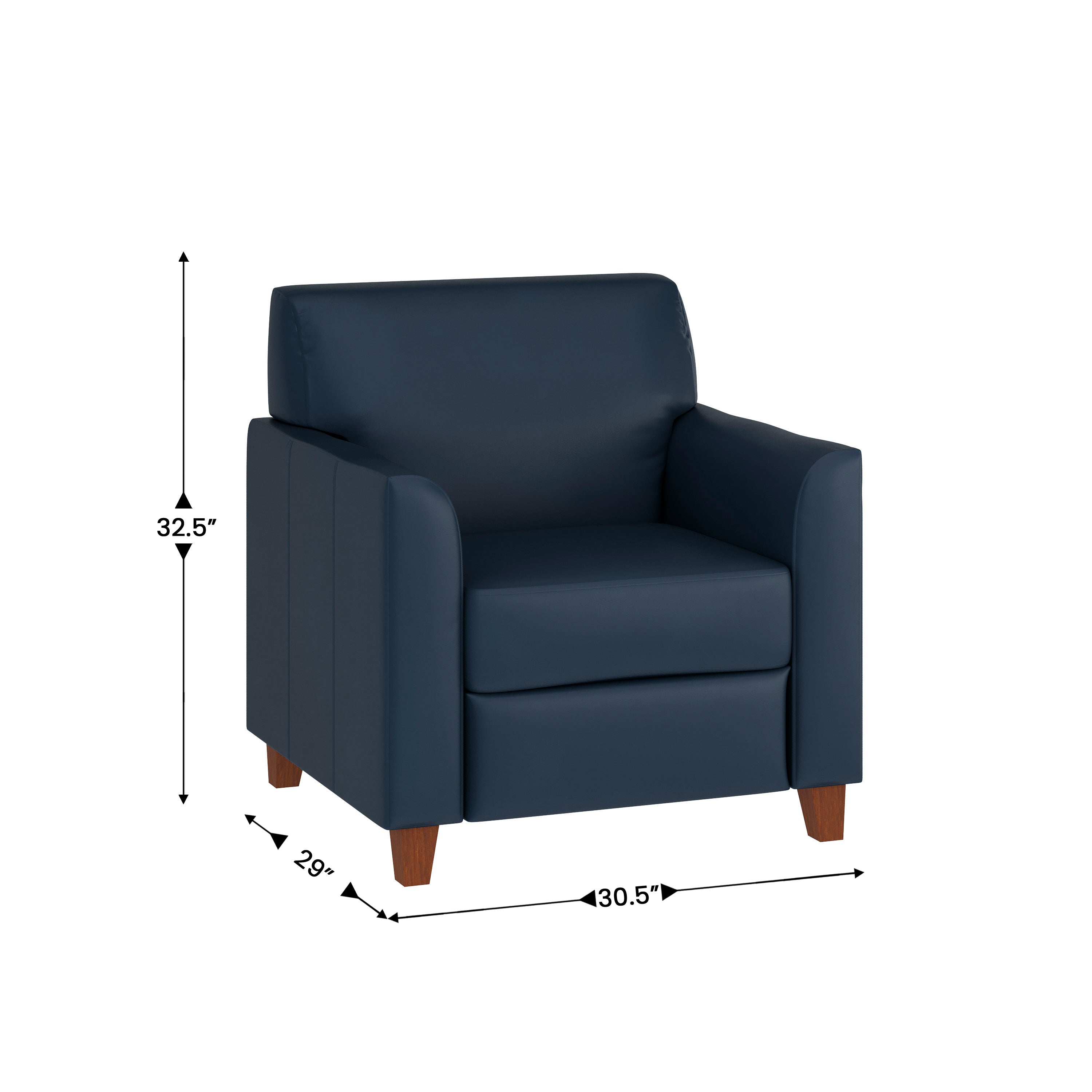HERCULES Diplomat Series Reception Set in Navy LeatherSoft