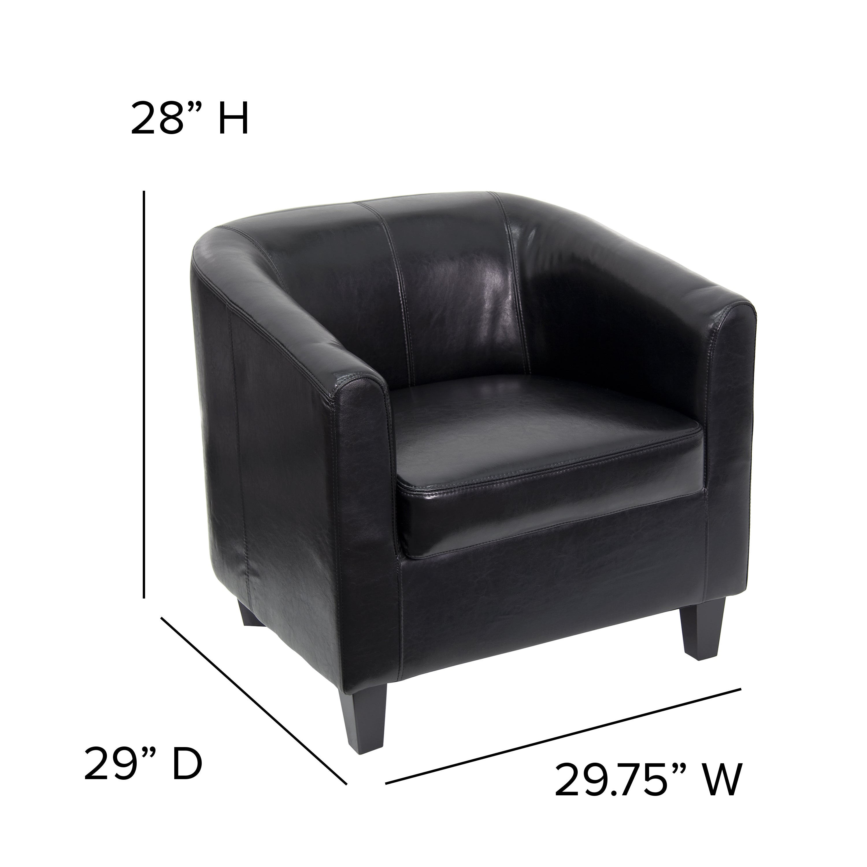 Katie Black LeatherSoft Lounge Chair