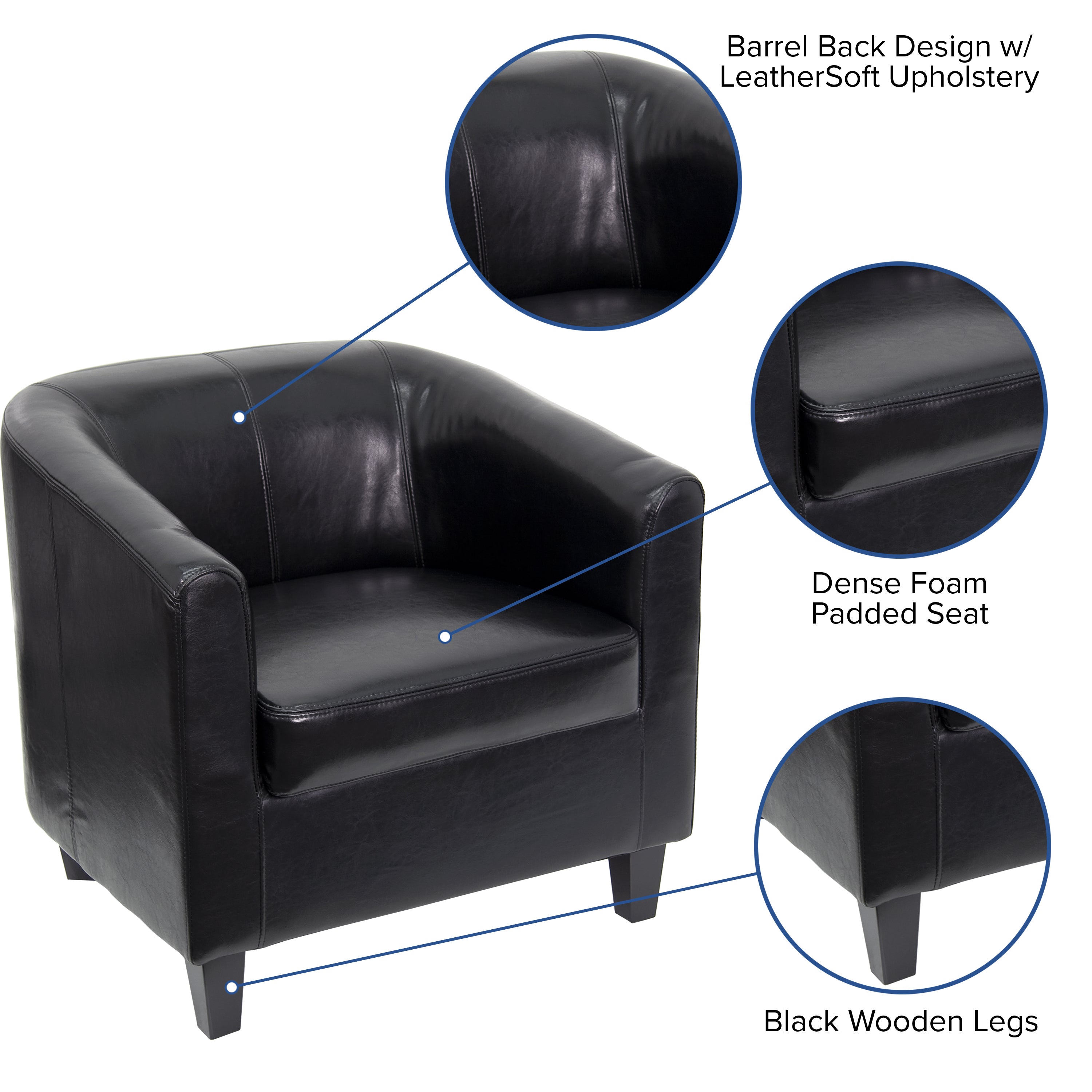 Katie Black LeatherSoft Lounge Chair