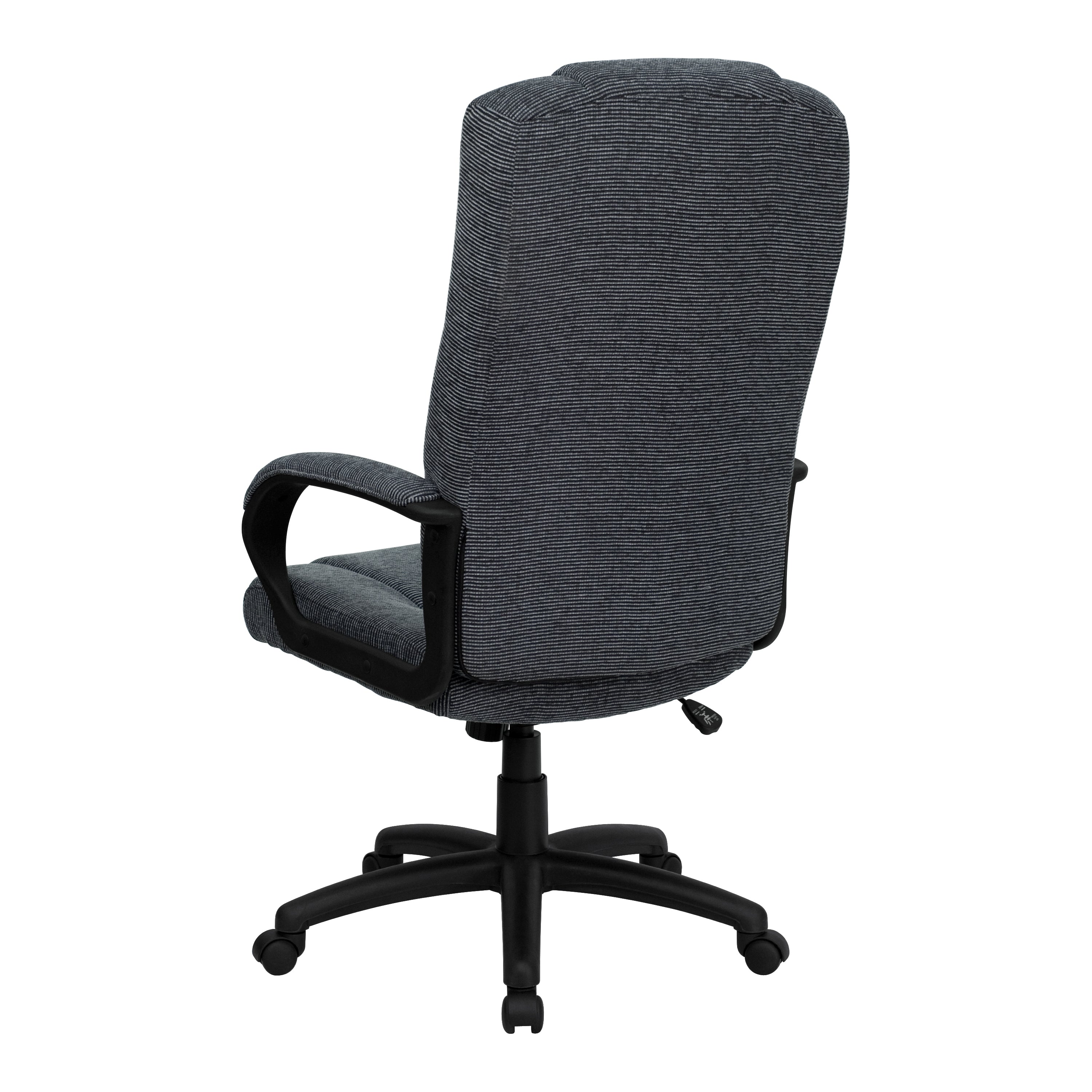 Rochelle High Back Gray Fabric Executive Swivel Office Chair with Arms