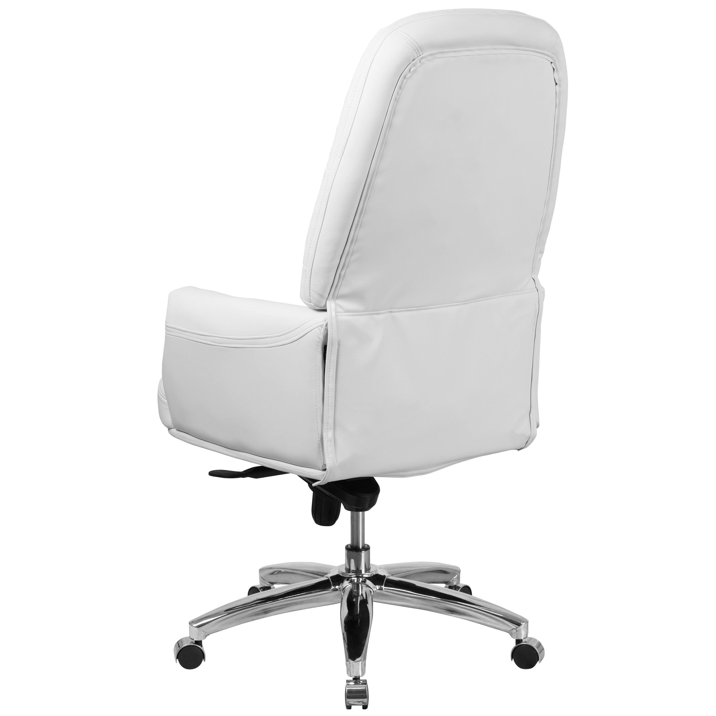 Hansel High Back Traditional Tufted White LeatherSoft Multifunction Executive Swivel Ergonomic Office Chair with Arms