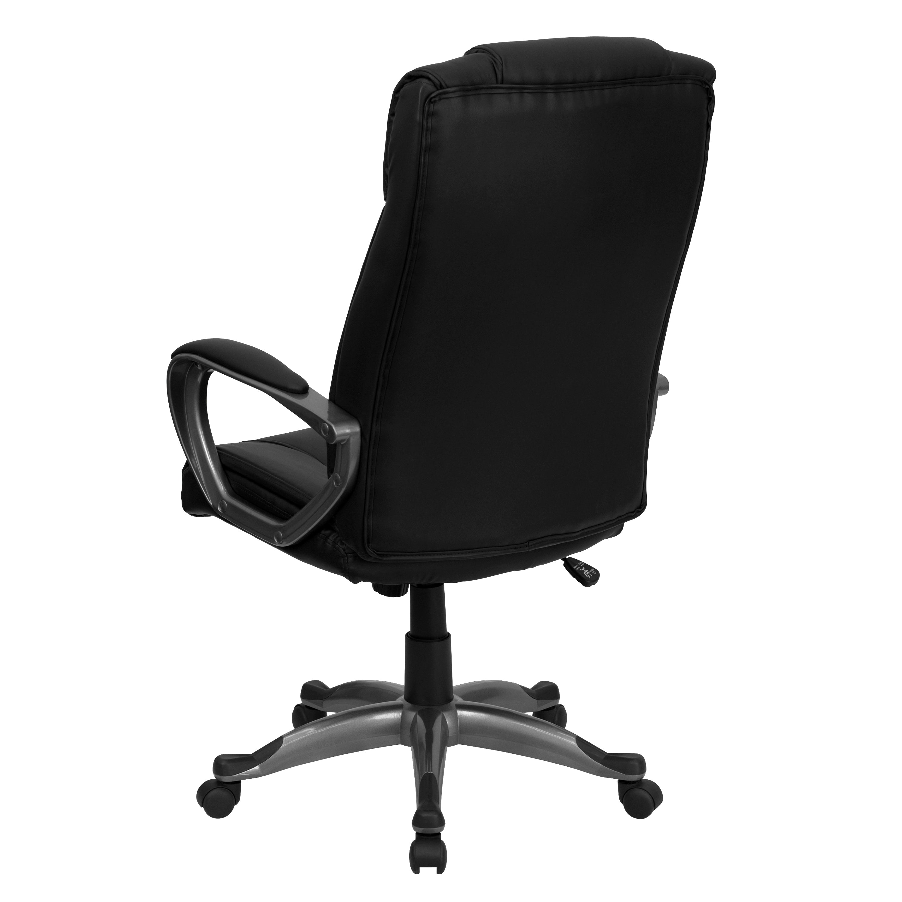 Hansel High Back Black LeatherSoft Executive Swivel Office Chair with Arms